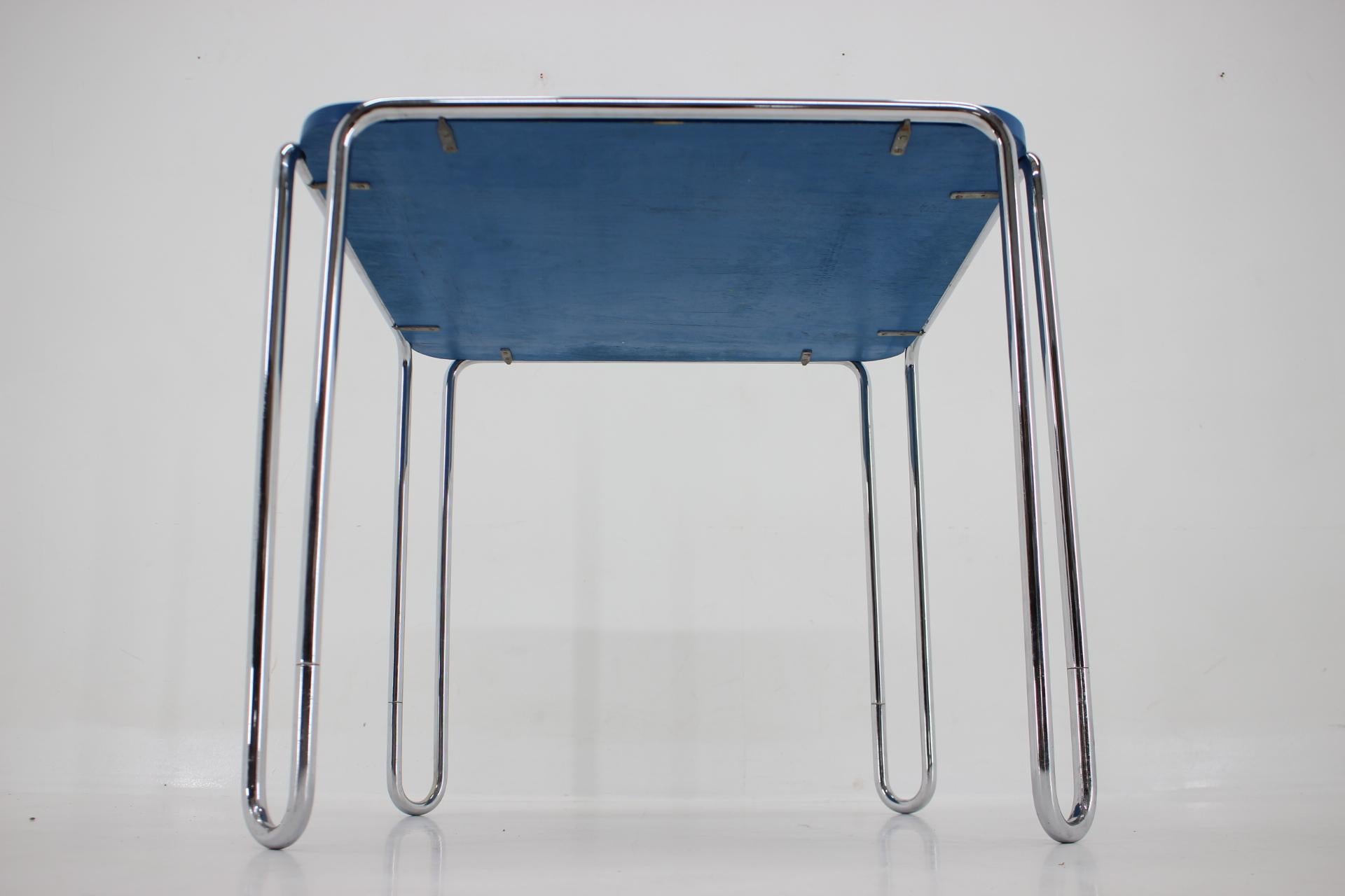 Chrome Table tubulaire Bauhaus B10 de Marcel Breuer pour Mucke Melder, Tchécoslovaquie, années 1930 en vente