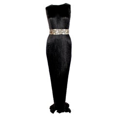 robe Delphos en soie noire plissée MARIANO FORTUNY des années 1930