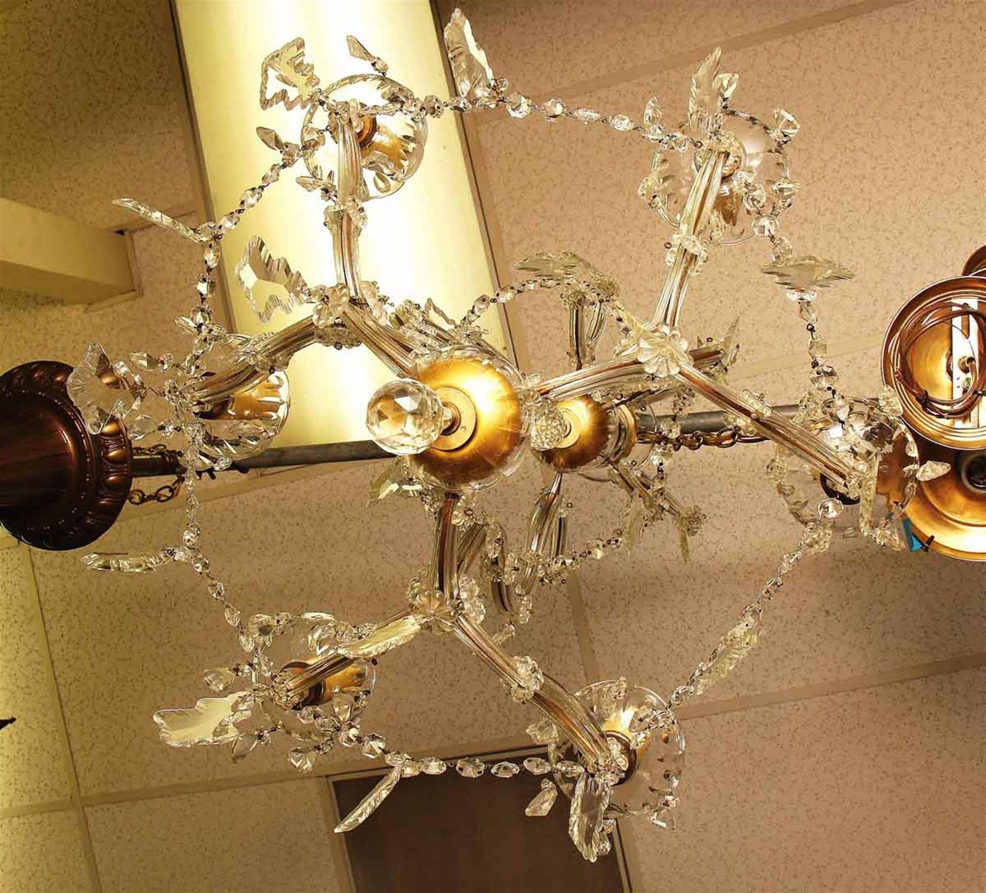 1930s Marie Therese Crystal Chandelier with Six Lights 2