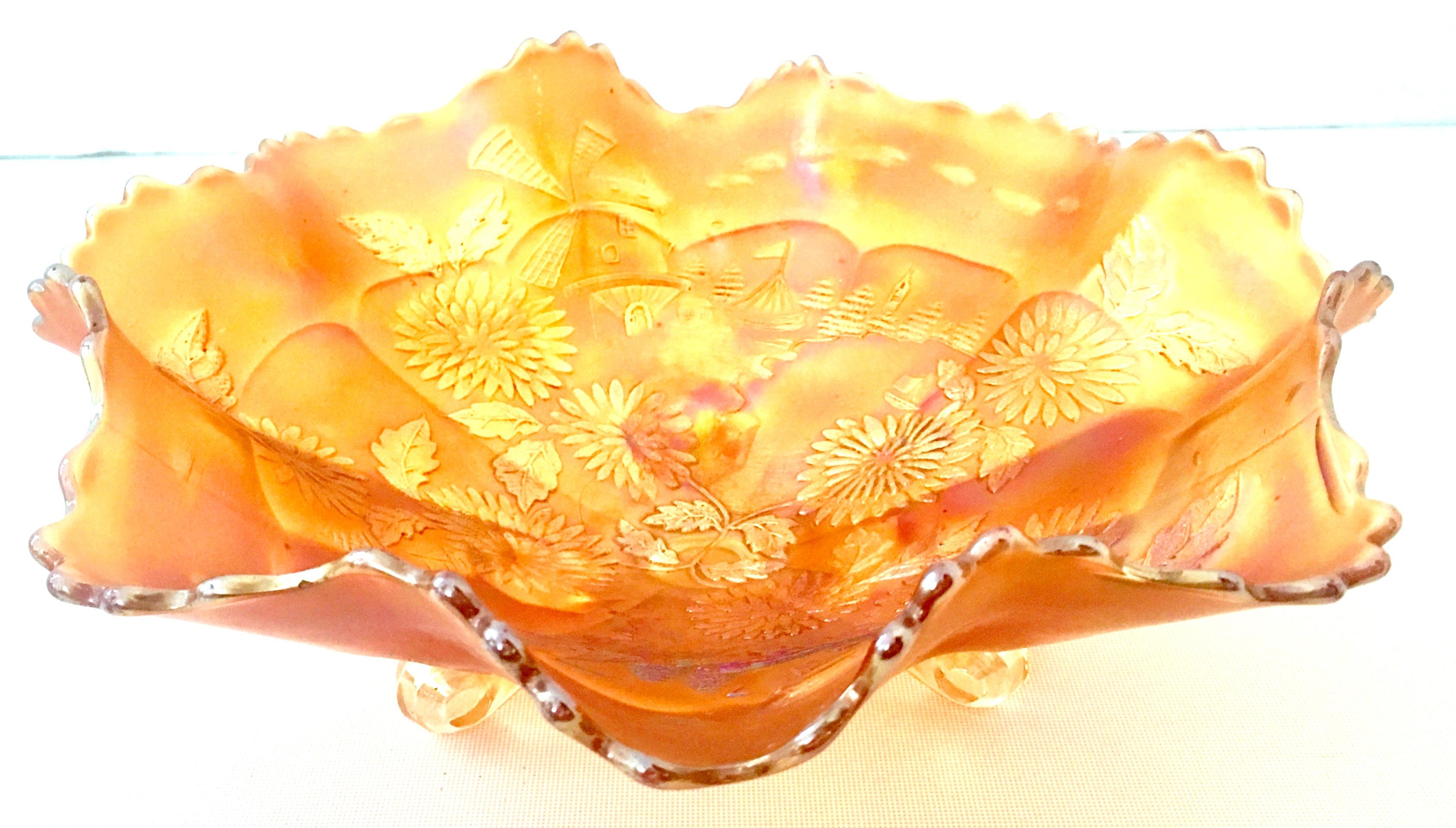 1930s Fenton glass iridescent marigold 