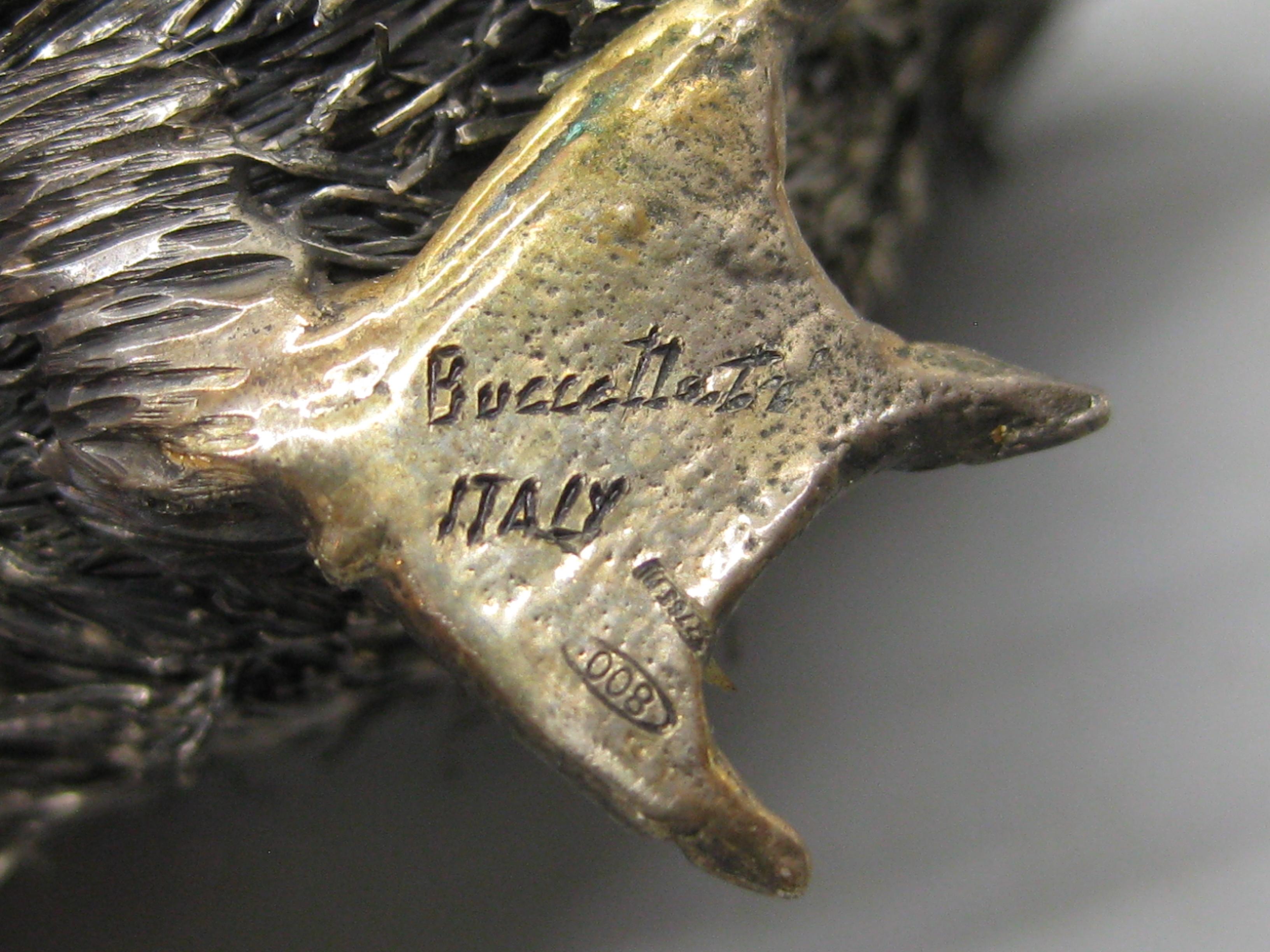 1930 Mario Buccellati .800 Silver Statua Anatroccolo Italiana Figurina Italia in vendita 8