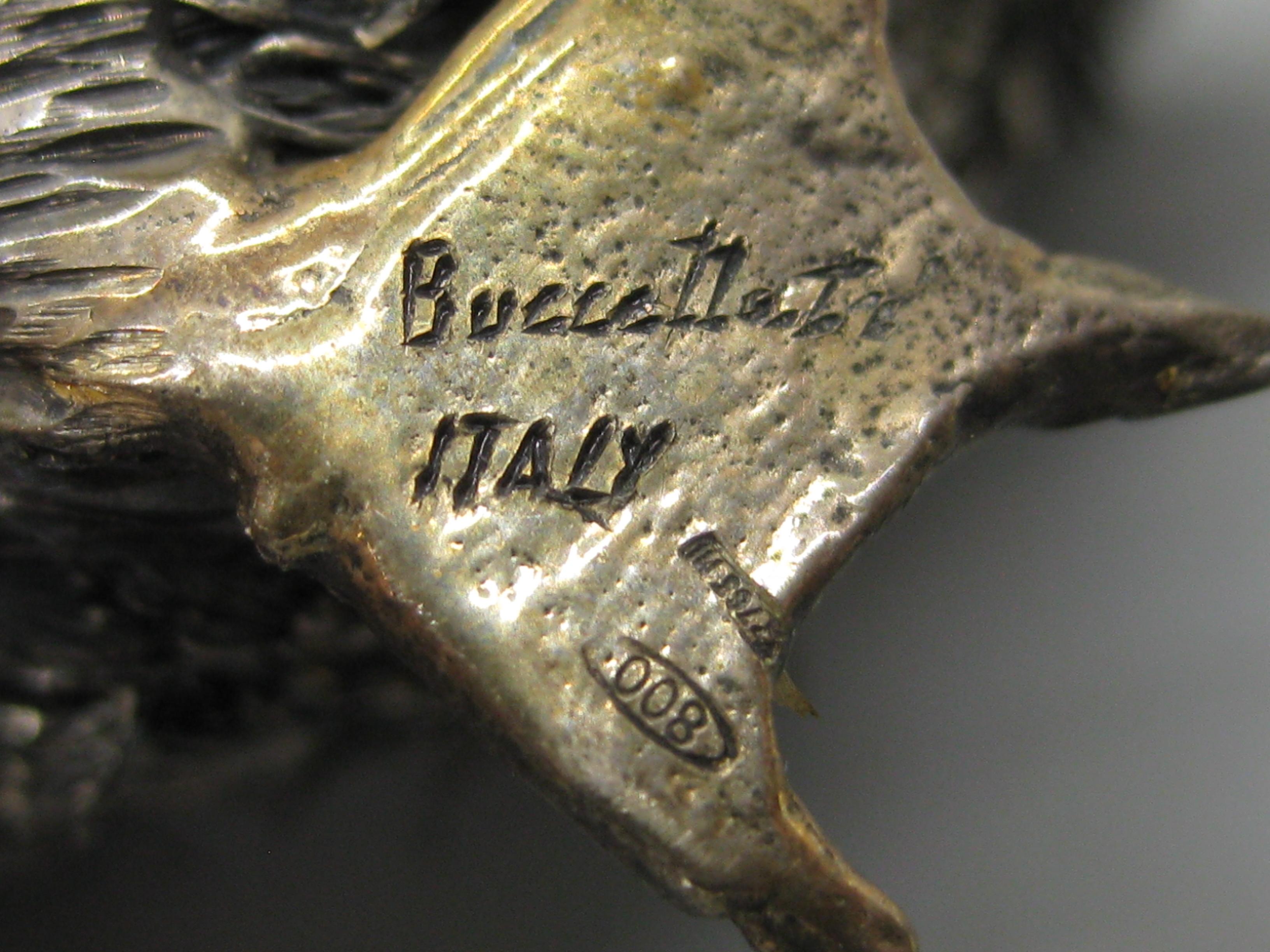 1930 Mario Buccellati .800 Silver Statua Anatroccolo Italiana Figurina Italia in vendita 9