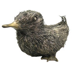 Mario Buccellati, statue italienne d'un canard en argent .800, années 1930, Italie