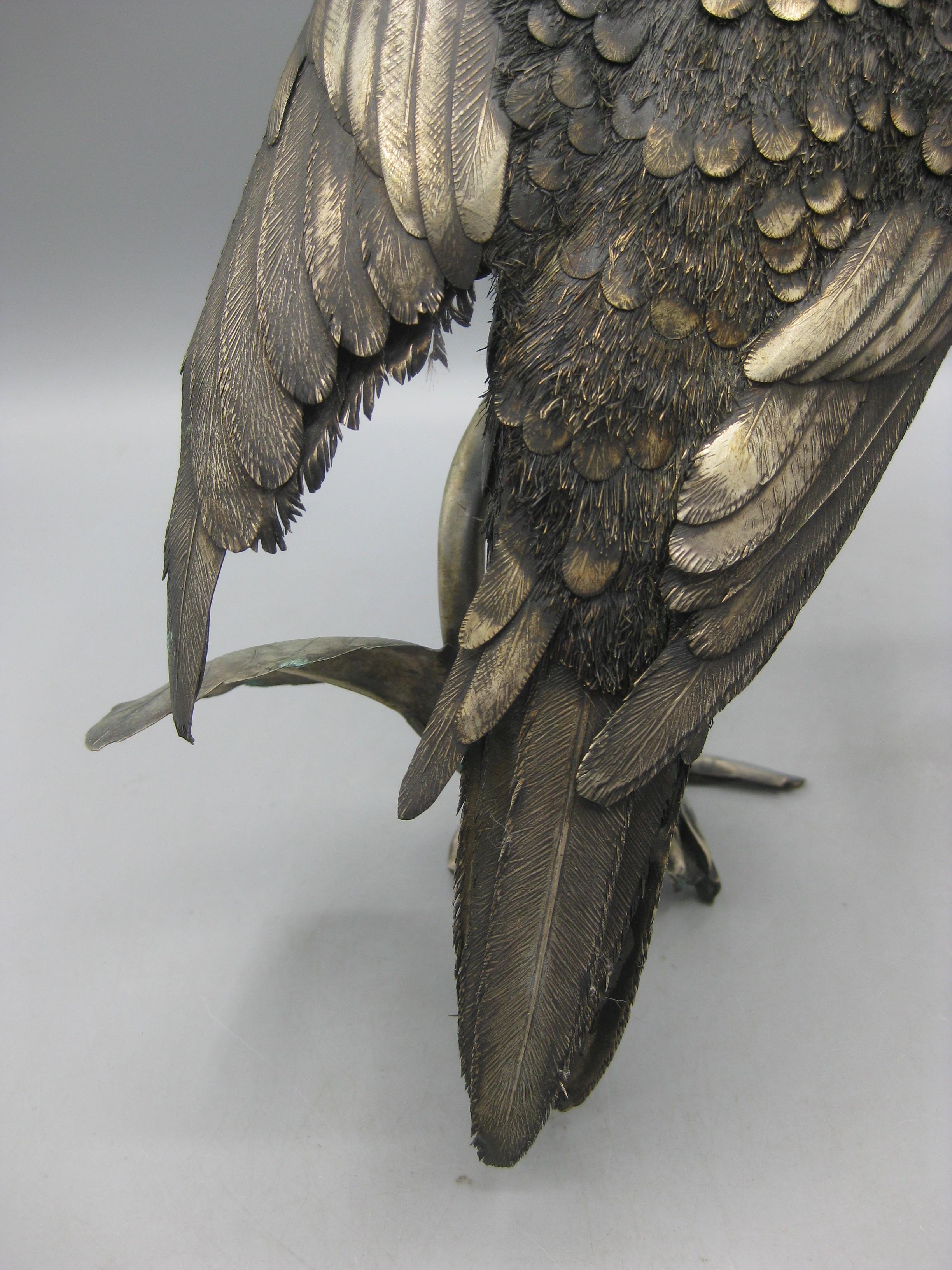 Mario Buccellati .800 Silber Italienische Papagei-Vogelstatue-Figur, Figur, Italien im Angebot 4