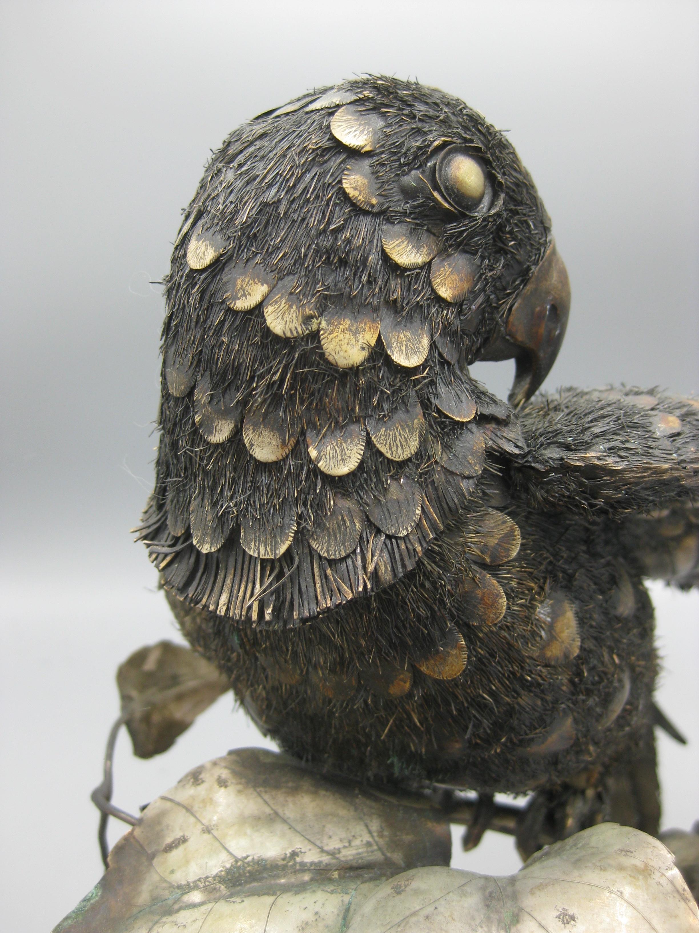 Mario Buccellati .800 Silber Italienische Papagei-Vogelstatue-Figur, Figur, Italien im Angebot 9