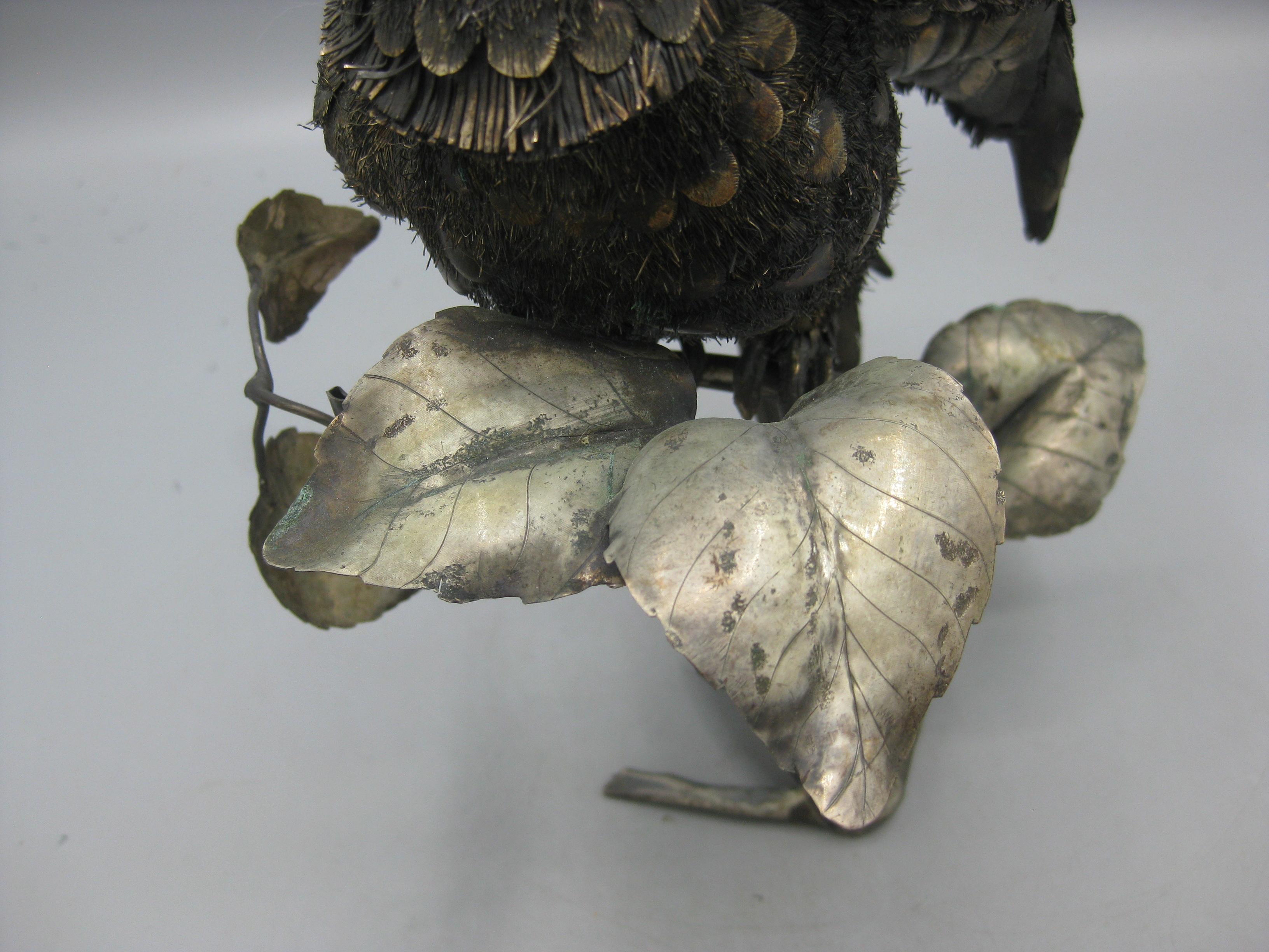 Mario Buccellati .800 Silber Italienische Papagei-Vogelstatue-Figur, Figur, Italien im Angebot 10