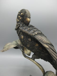 Mario Buccellati .800 Figurilla de plata italiana de pájaro loro Italia