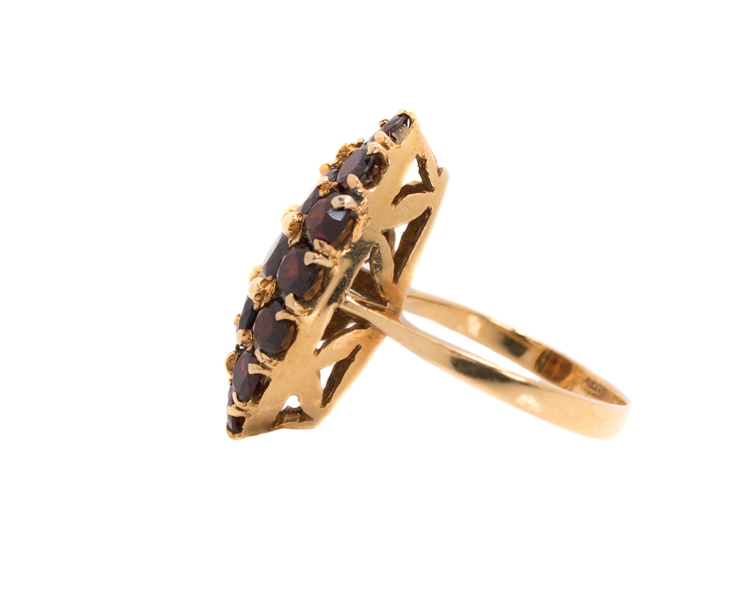 garnet marquise ring