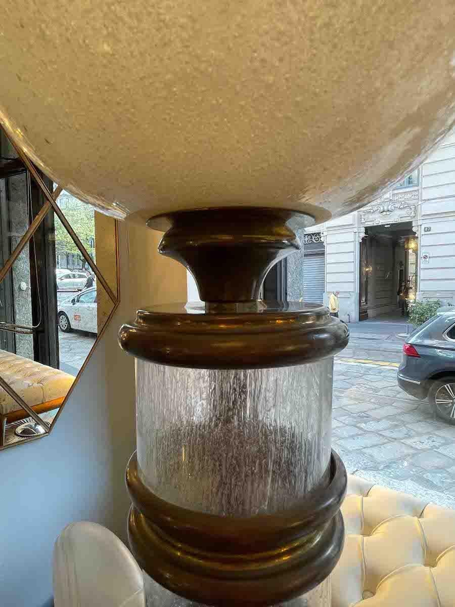 1930s Martinuzzi For Venini Glass and Brass Floor Lamp For Sale 5
