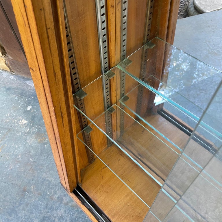 Birch 1930s Mercantile Display Case Vintage Glass Store Cabinet Boutique NYC Retail For Sale