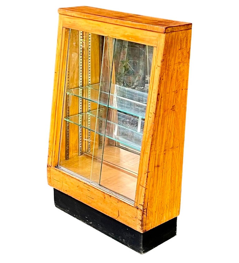 1930s Mercantile Display Case Vintage Glass Store Cabinet Boutique NYC Retail For Sale