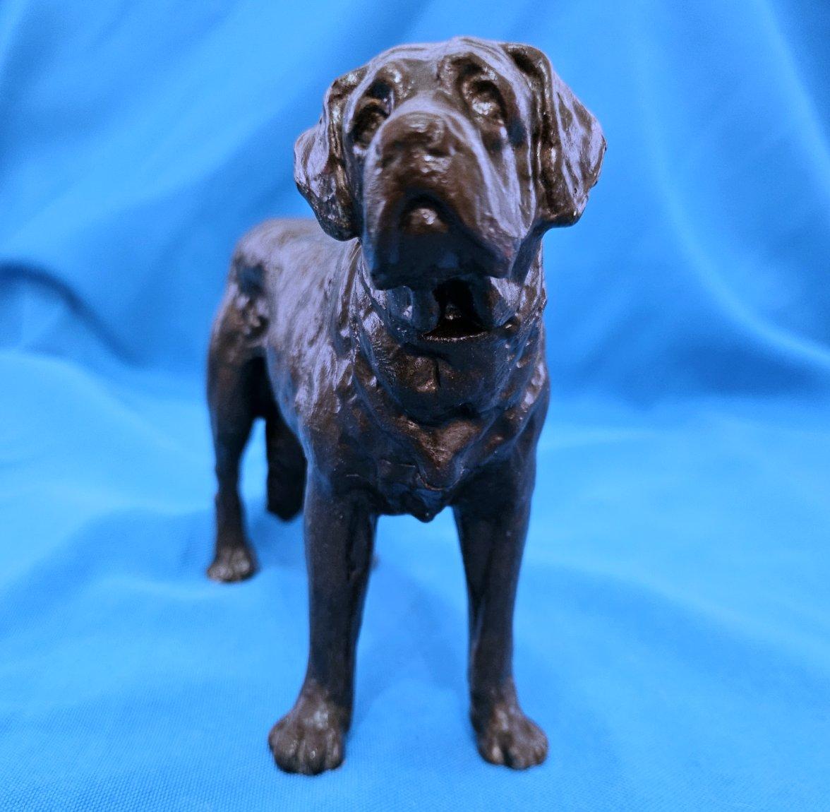 Perro de metal de los años 30, San Bernardo, Tipo Mastín o Tipo Retriever. Sólido. en venta 3