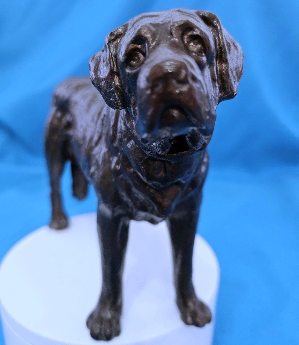 Perro de metal de los años 30, San Bernardo, Tipo Mastín o Tipo Retriever. Sólido. en venta 4