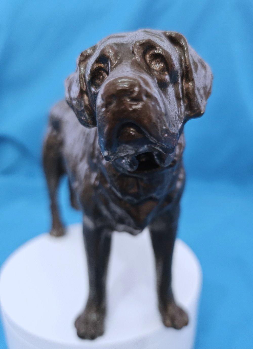 Perro de metal de los años 30, San Bernardo, Tipo Mastín o Tipo Retriever. Sólido. en venta 6