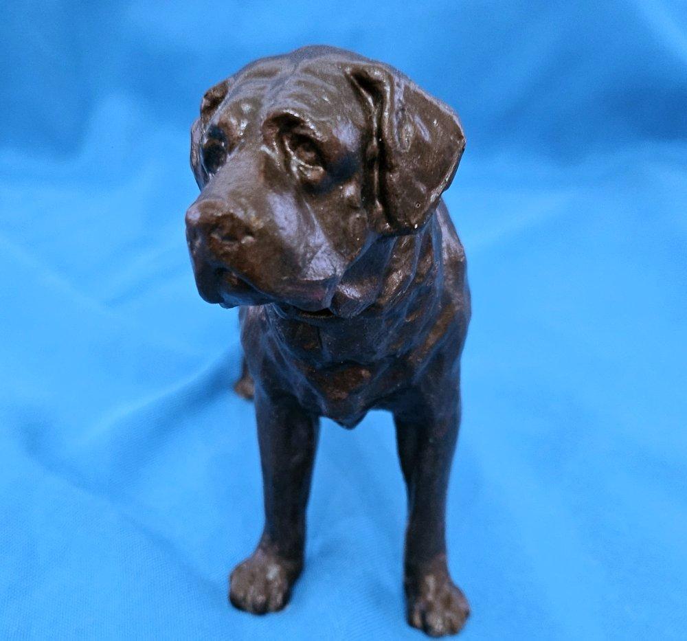 Perro de metal de los años 30, San Bernardo, Tipo Mastín o Tipo Retriever. Sólido. en venta 7