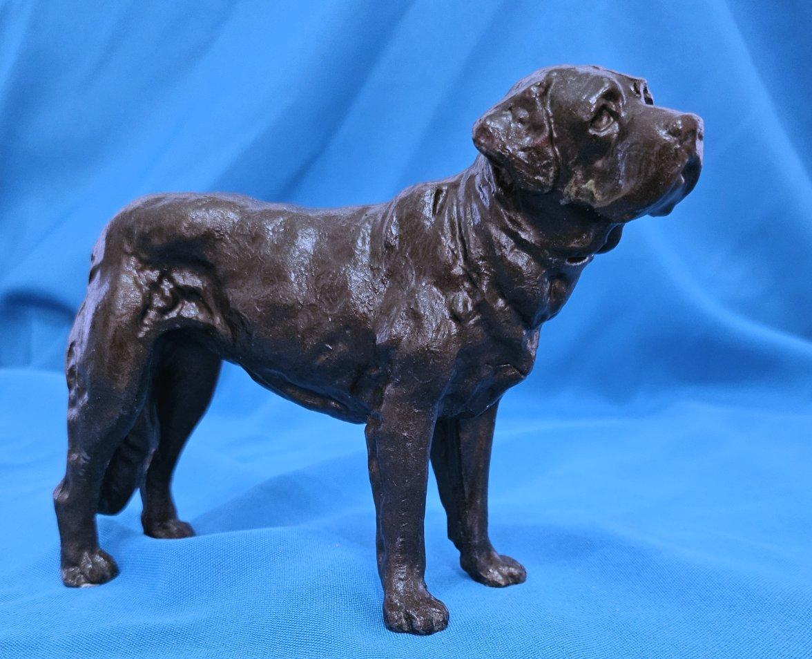 Perro de metal de los años 30, San Bernardo, Tipo Mastín o Tipo Retriever. Sólido. en venta 1