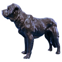 Antique 1930s Metal Dog, St. Bernard, Mastiff Type, or Retriever Type. Solid.