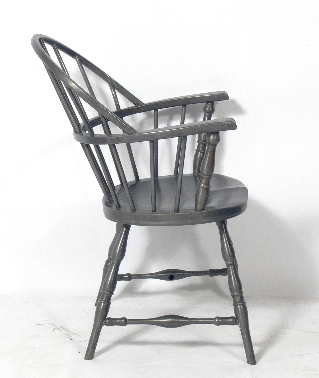 Industrial 1930s Metal Windsor Chair