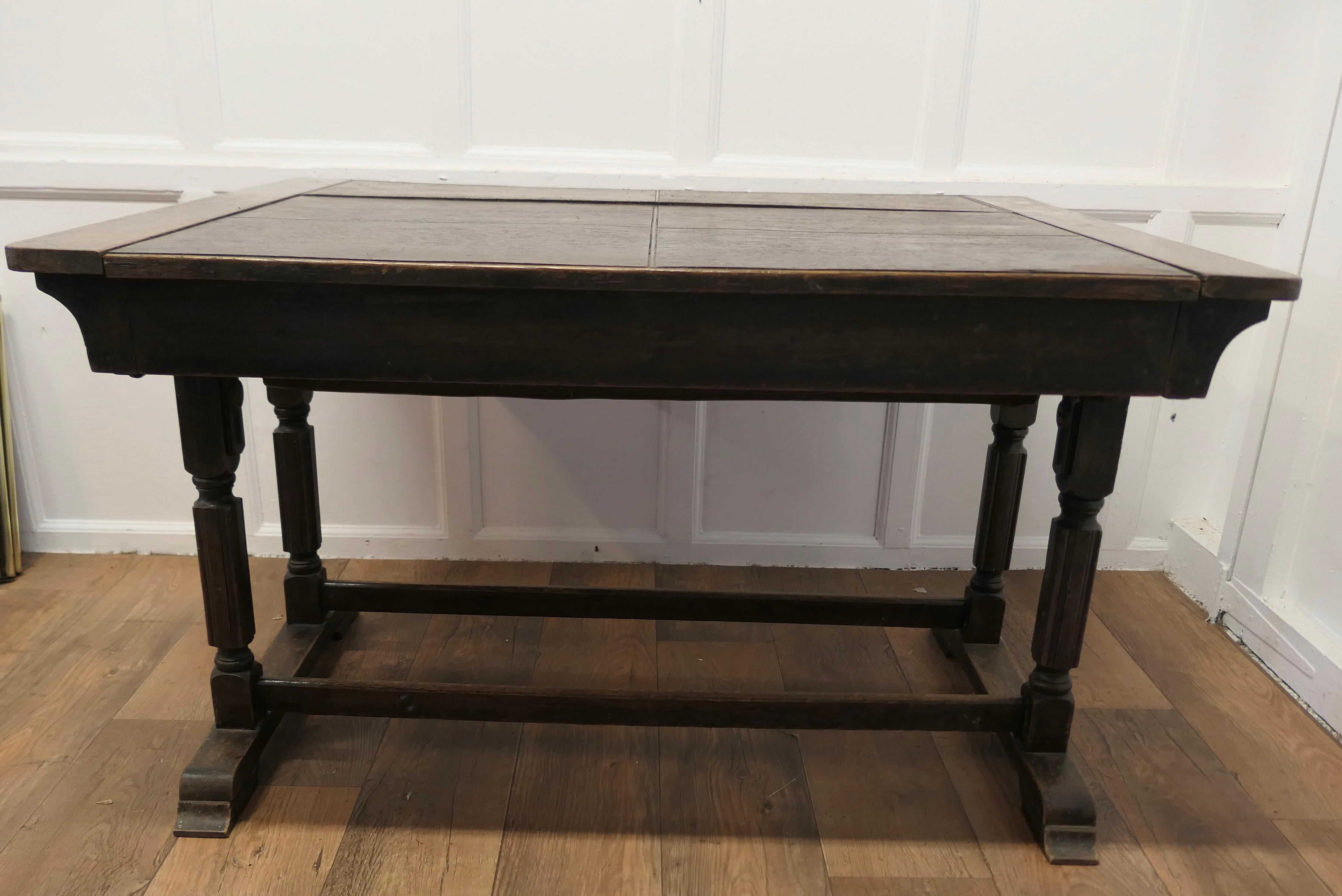 Mid-20th Century 1930s Metamorphic Settee Table, Oak and Rexine    For Sale