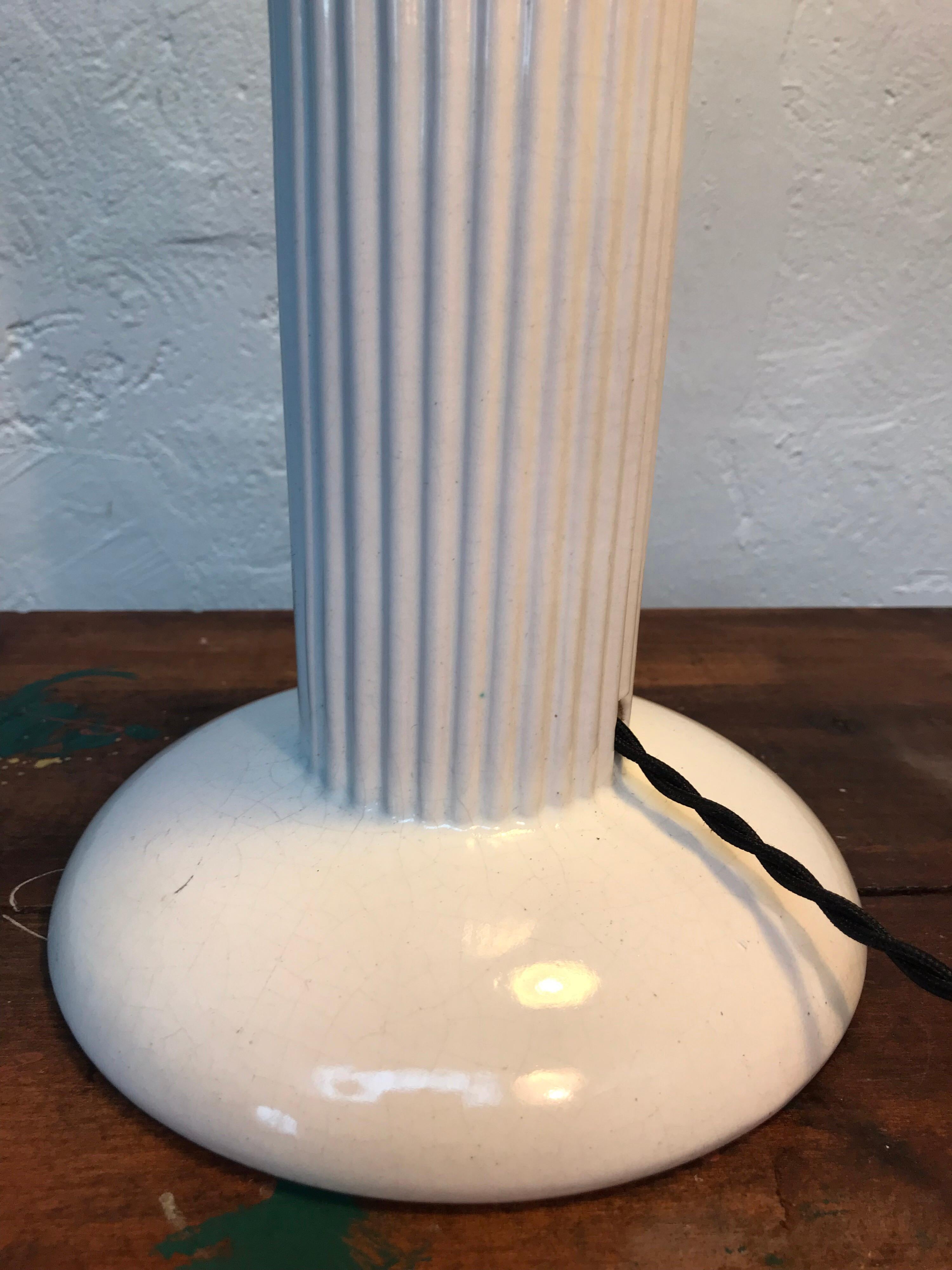Art Deco 1930s Michael Andersen Ceramic Table Lamp with an ArtbyMaj Lampshade
