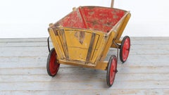 1930s Mid Century German Wiser Pine Tin Log Coal Decorative Cart Truck Storage