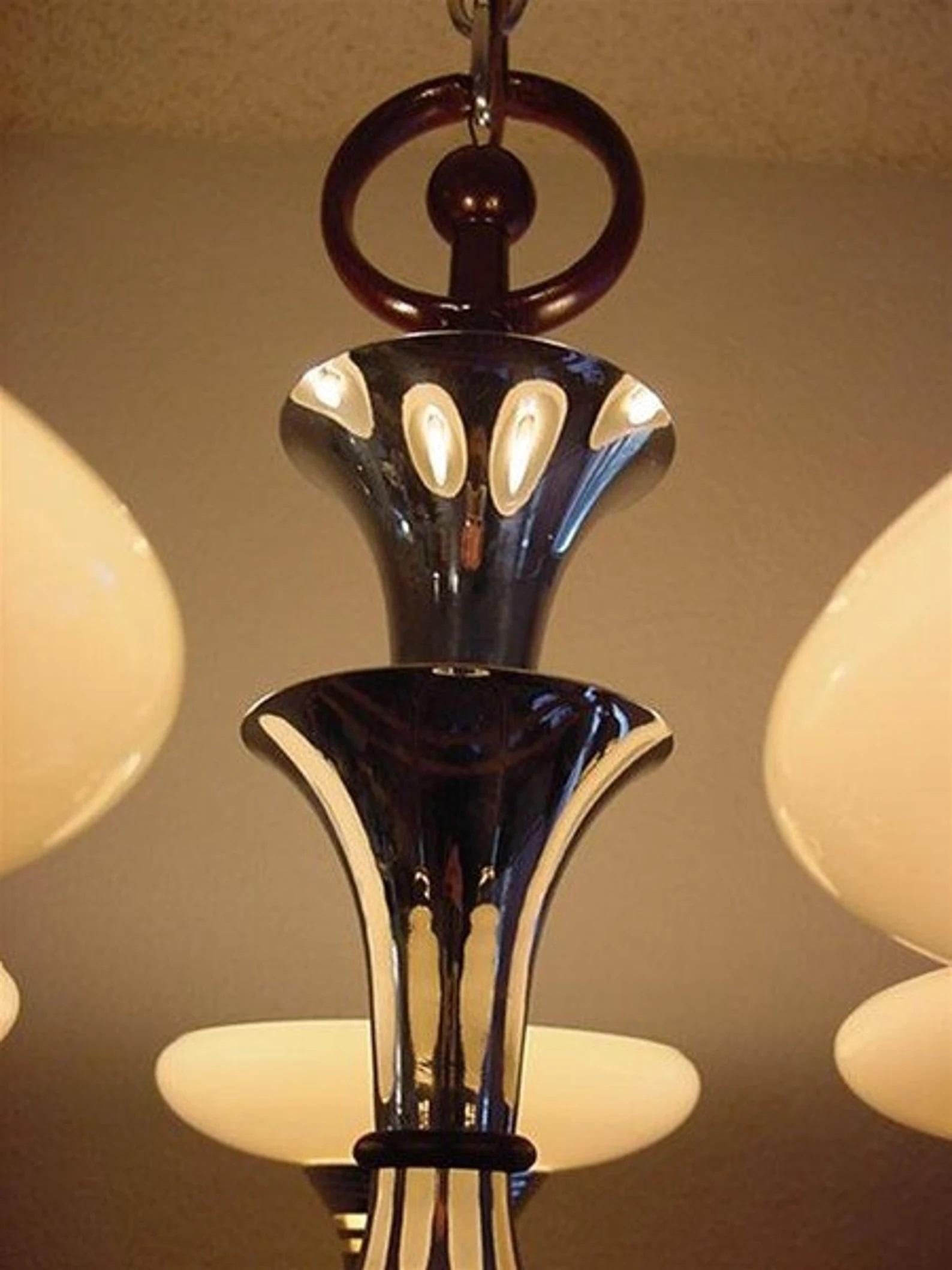 20th Century  1930s Mid-Century Style Ceiling Fixture. 2+ available For Sale