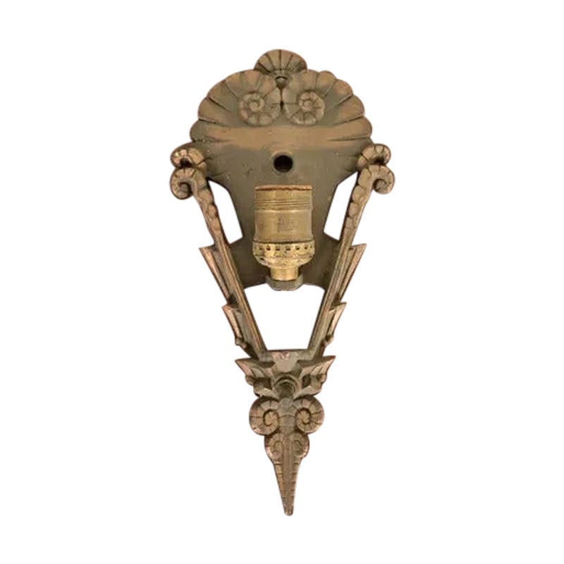 1930s Mid-West Art Deco Bronze Soleure Wall Sconces, 1930s