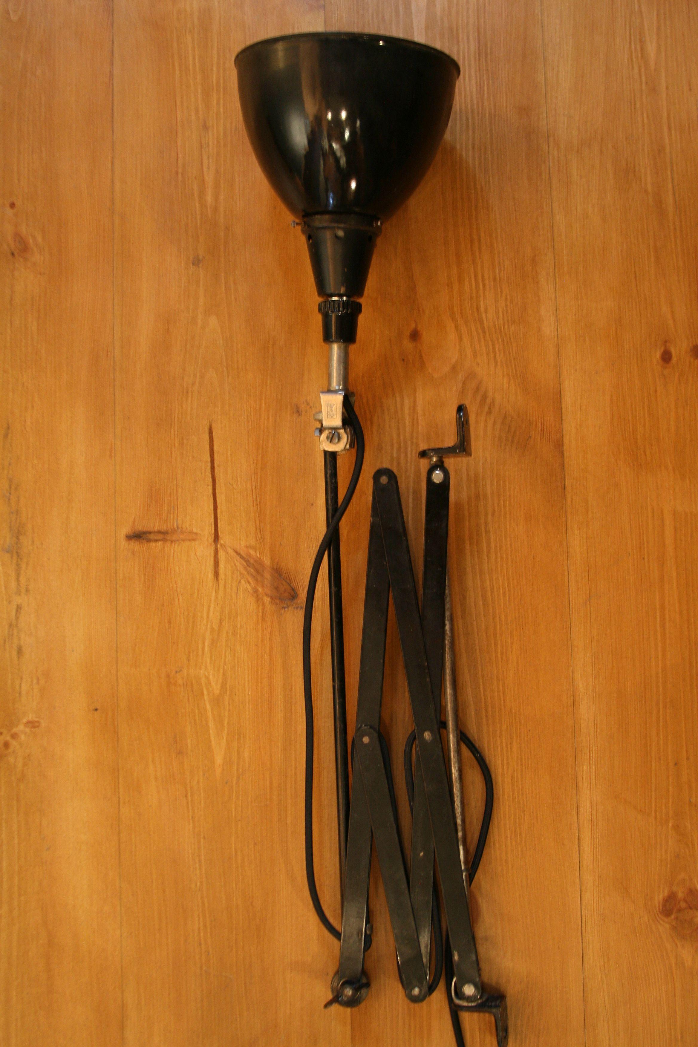 1930s Midgard Scissor Lamp, Model 110 Designed by Curt Fischer 4