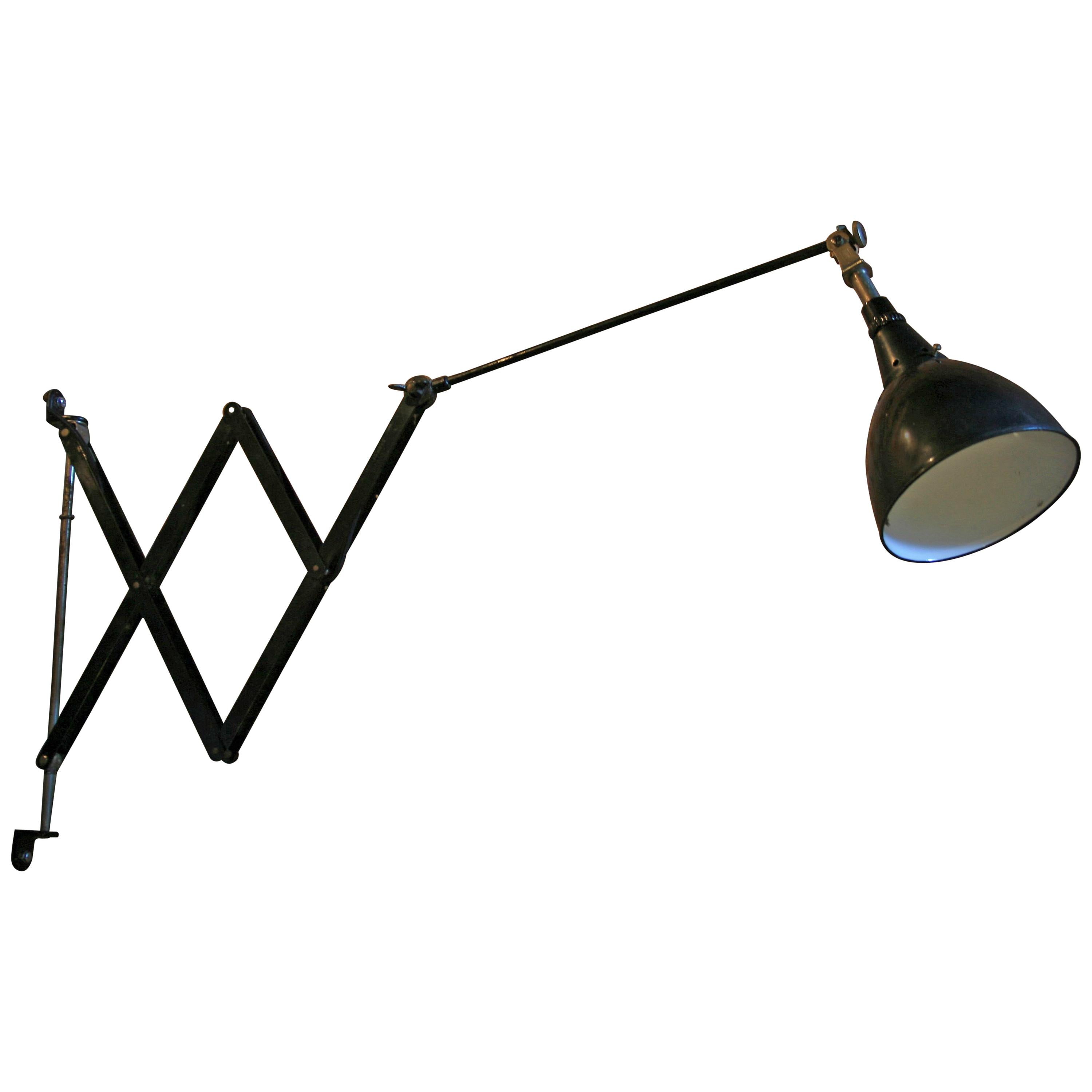 1930s Midgard Scissor Lamp, Model 110 Designed by Curt Fischer
