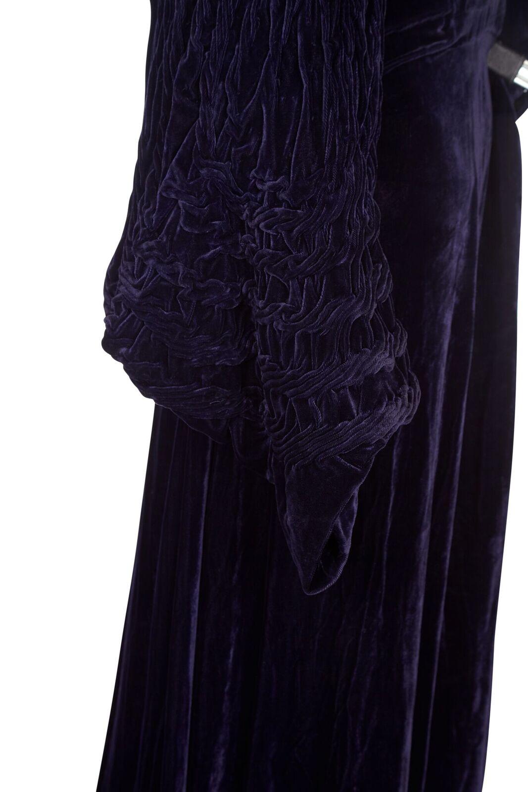 midnight blue velvet gown