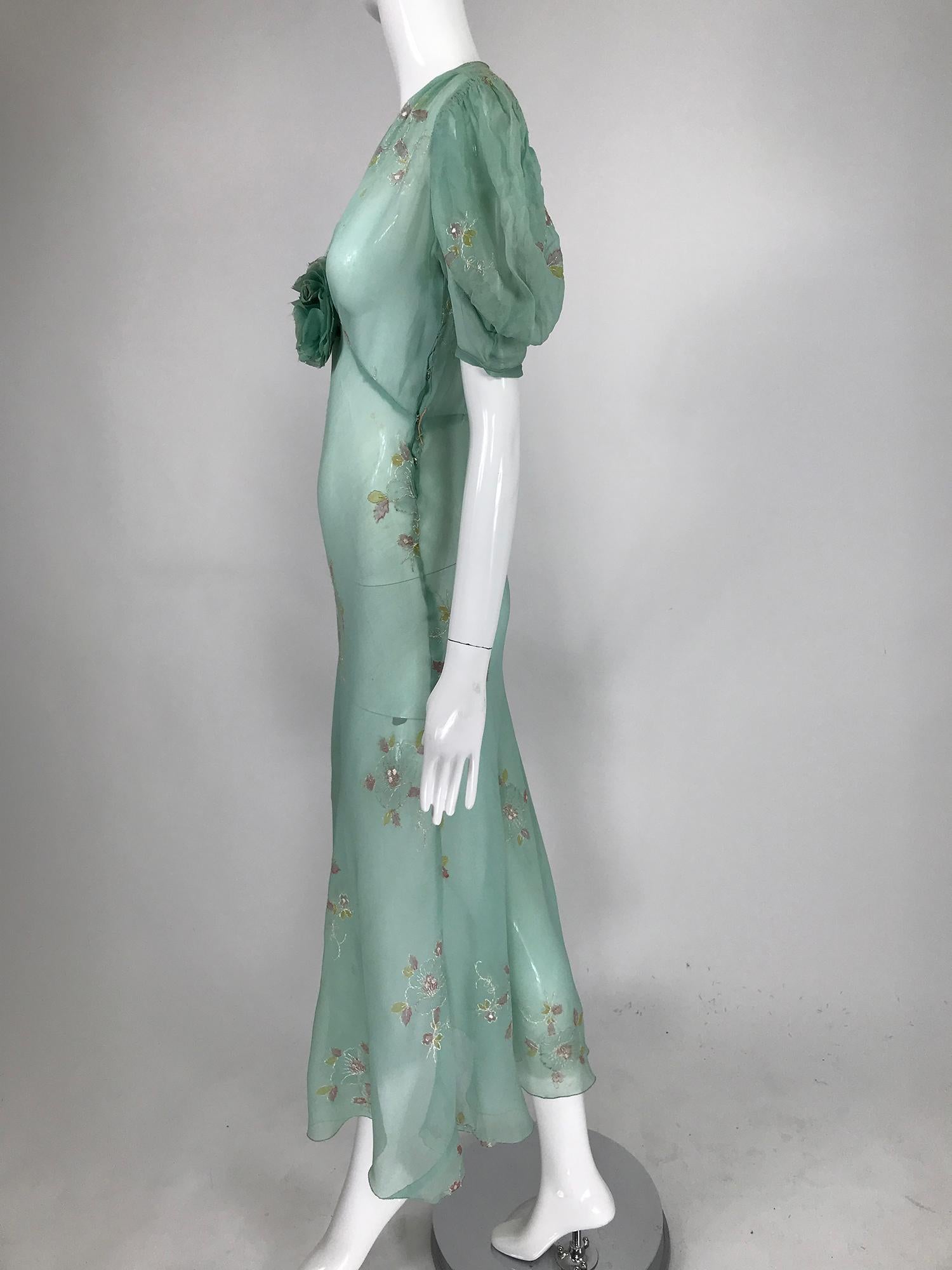 1930s green dress