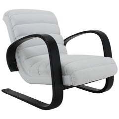 Sedia da salotto Miroslav Navratil del 1930 in pelle bianca
