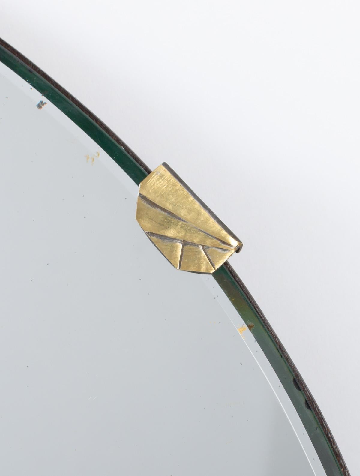 1930s Mirror with Gold Leaf In Good Condition In Saint-Ouen, FR