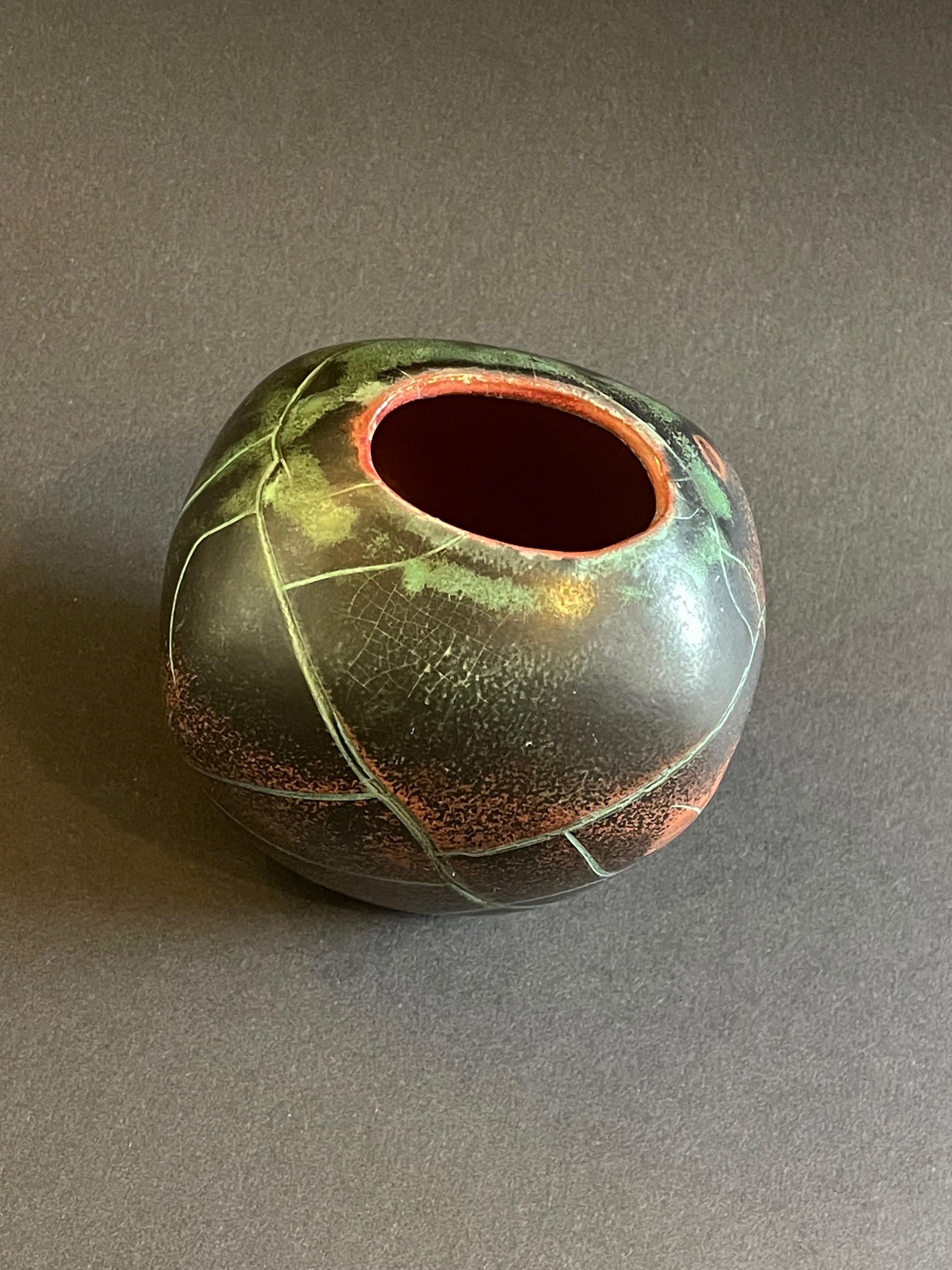 Ceramic 1930s Modern Chinese Vibe, Reduction Glaze by Paul Dresler, Grootenburg, Germany For Sale