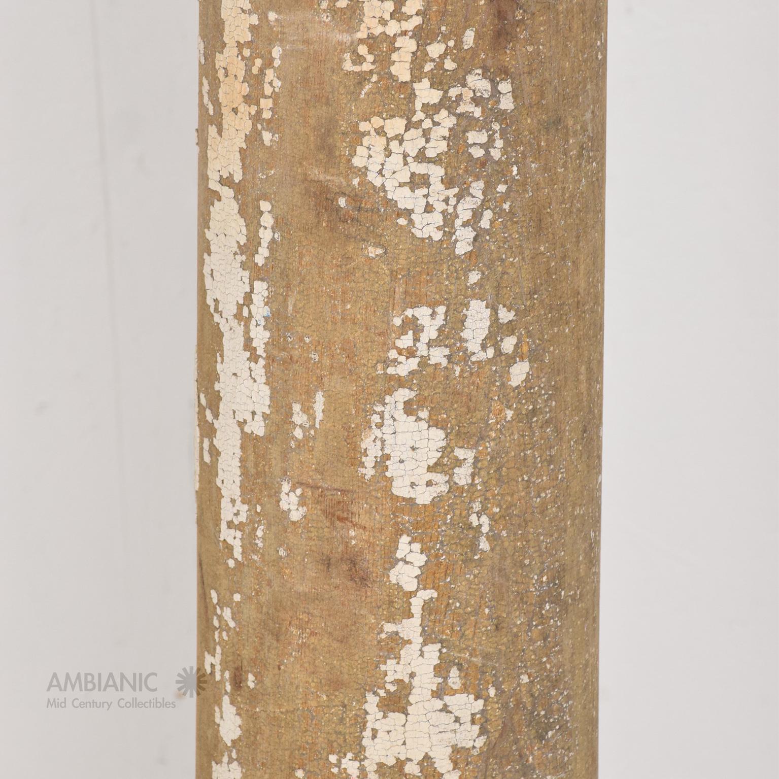 1930s Architectural Salvage Distressed Wood Columns Set of Four In Distressed Condition For Sale In Chula Vista, CA