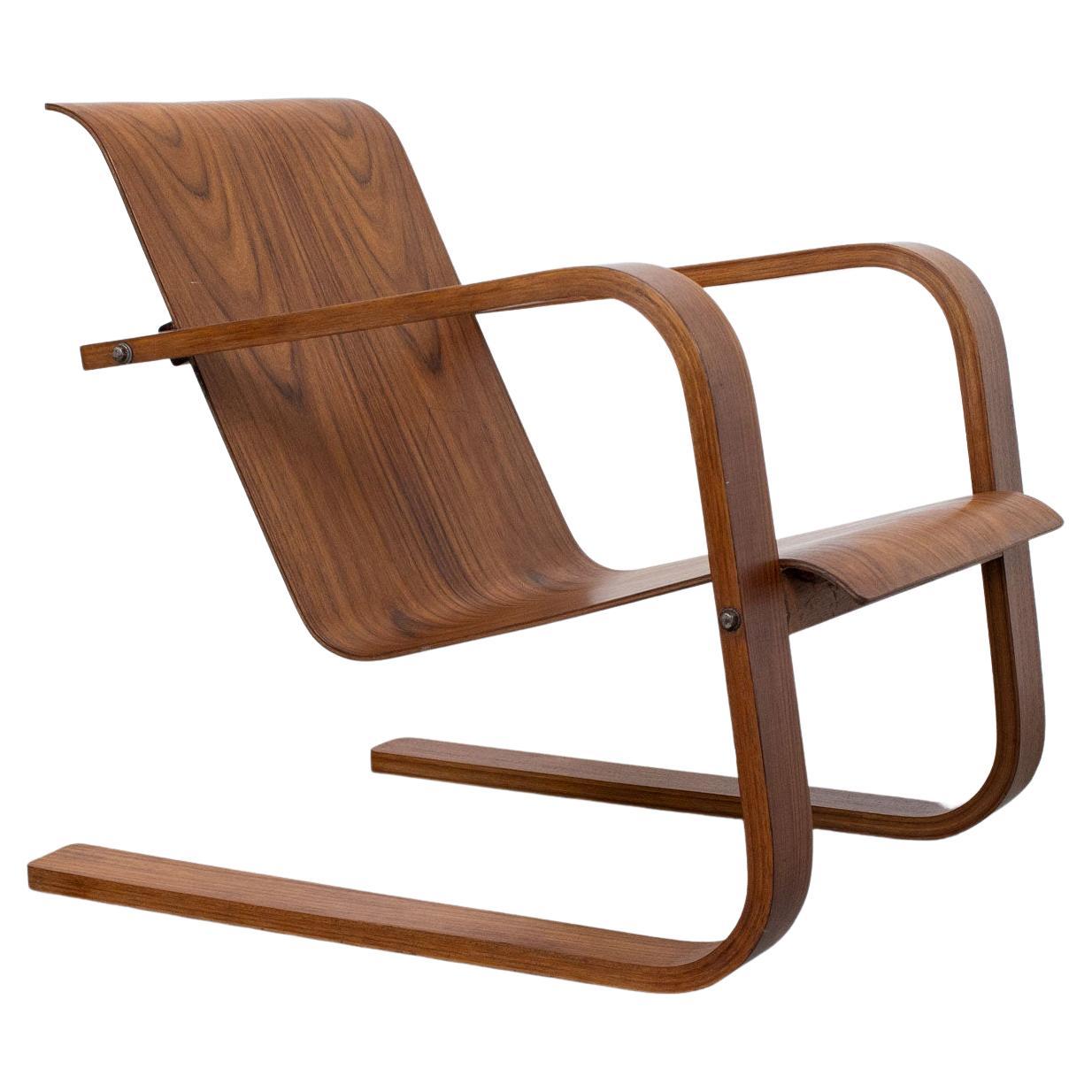 1930s Modernist Cantilever Plywood Armchair For Sale