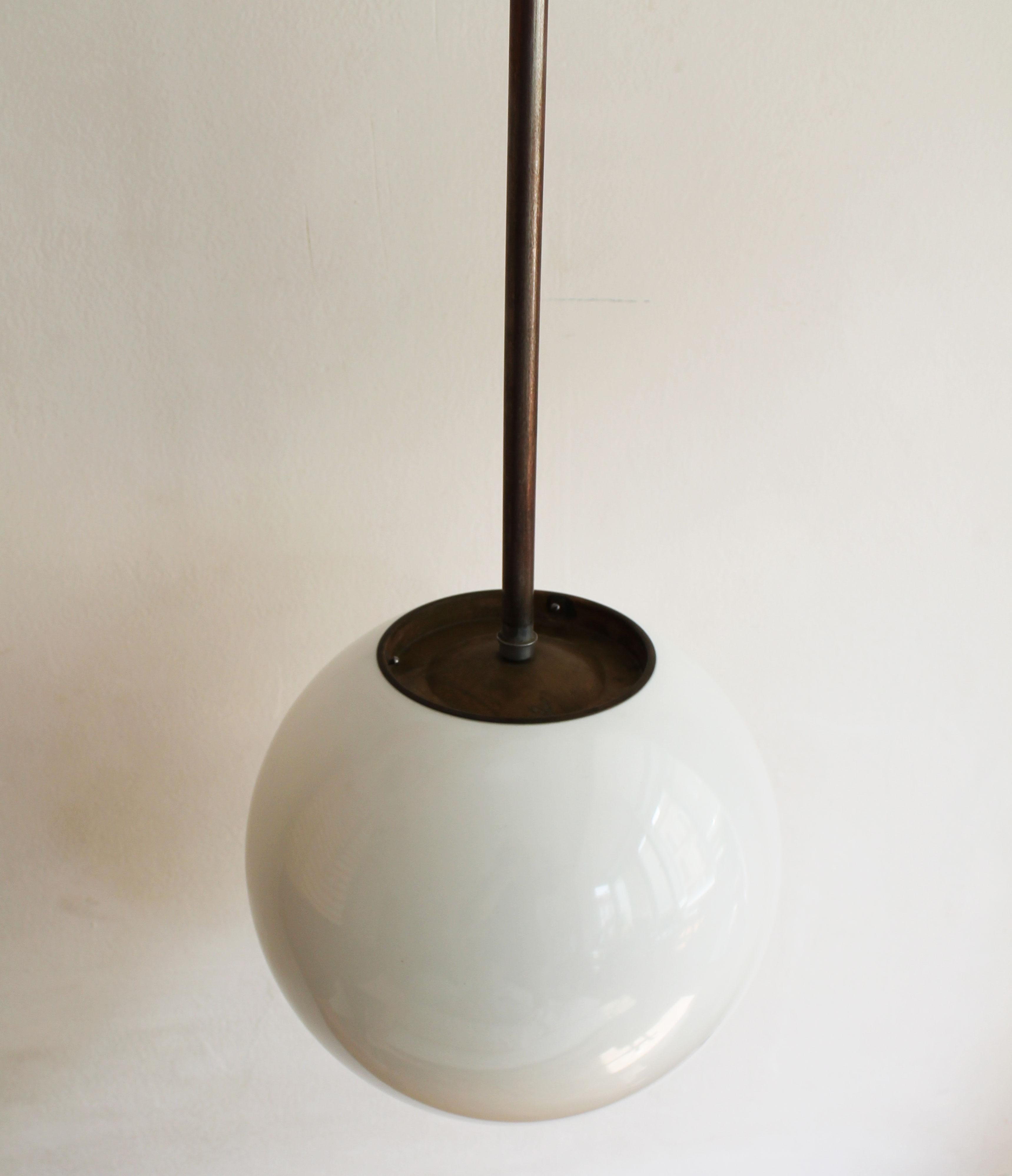 Brass 1930's Modernist Ceiling Lamp by Franta Anyz Co. For Sale