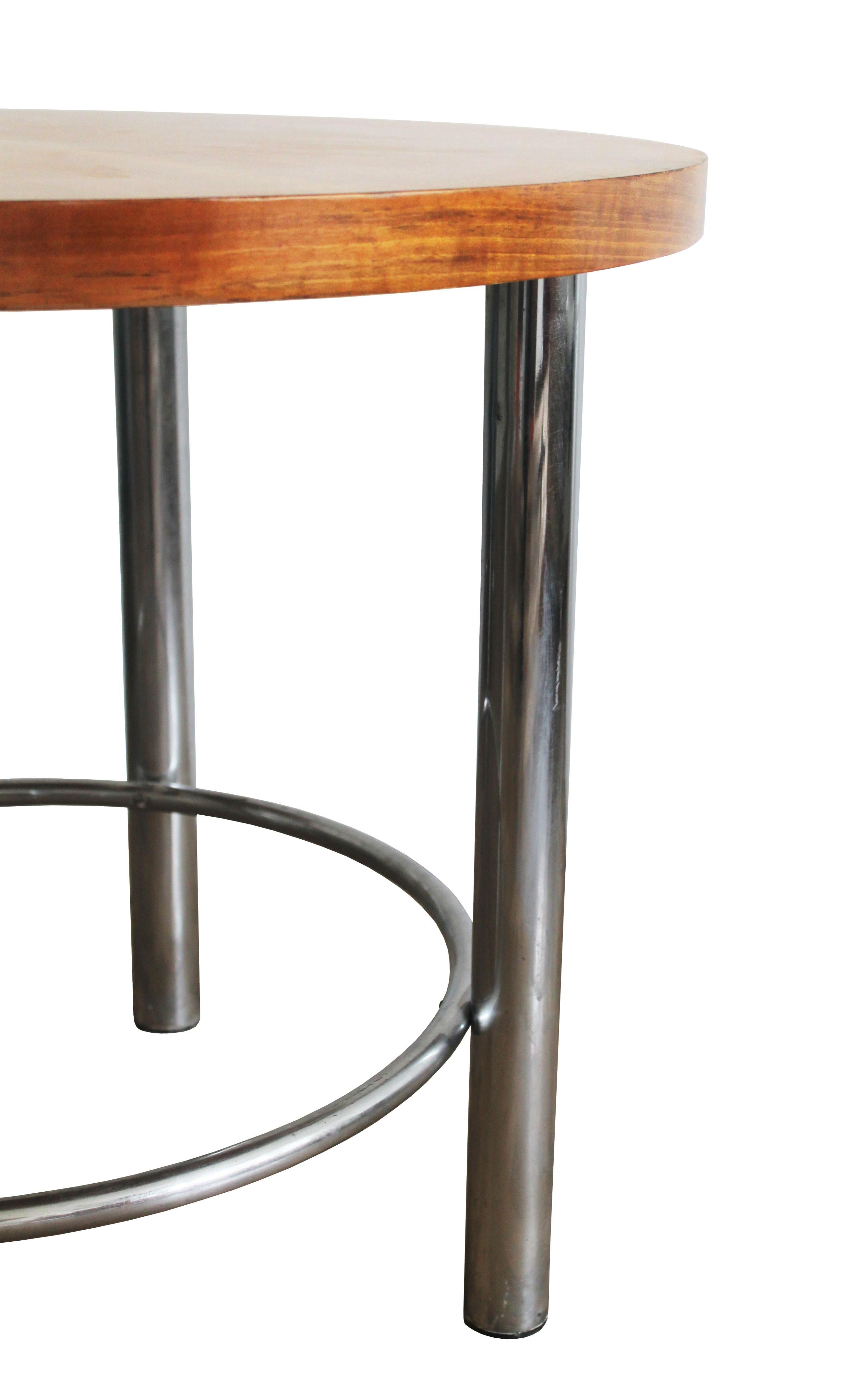 Steel 1930's Modernist Coffee Table Model ST44 by Slezak For Sale