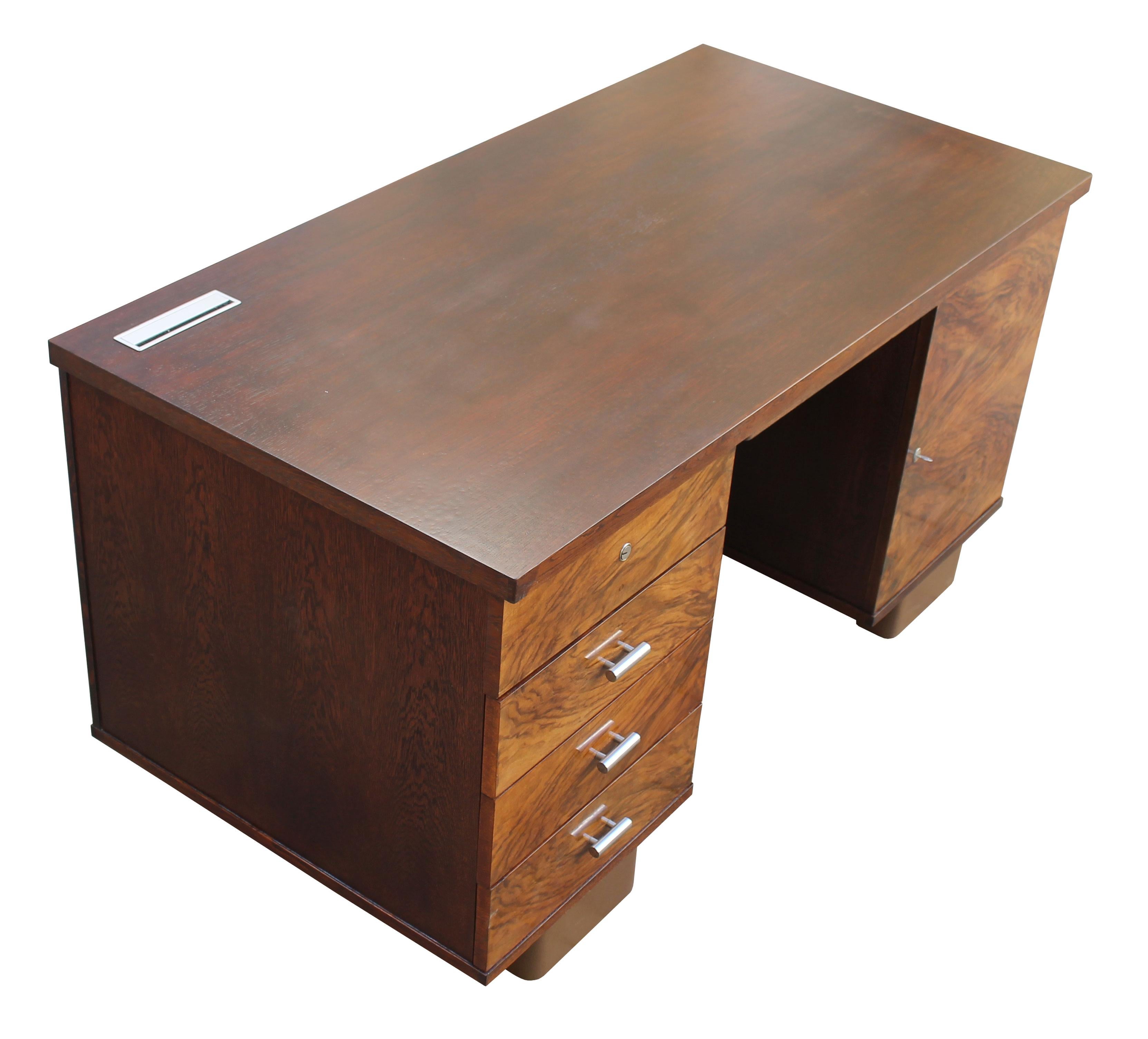 Bauhaus 1930's Modernist Desk by Jindrich Halabala for UP Brno For Sale