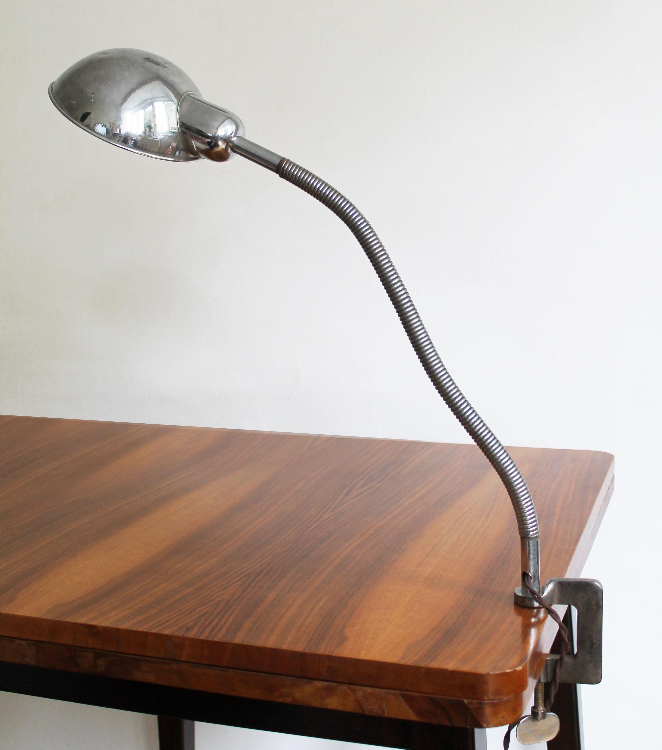 Czech 1930's Modernist Desk Lamp For Sale