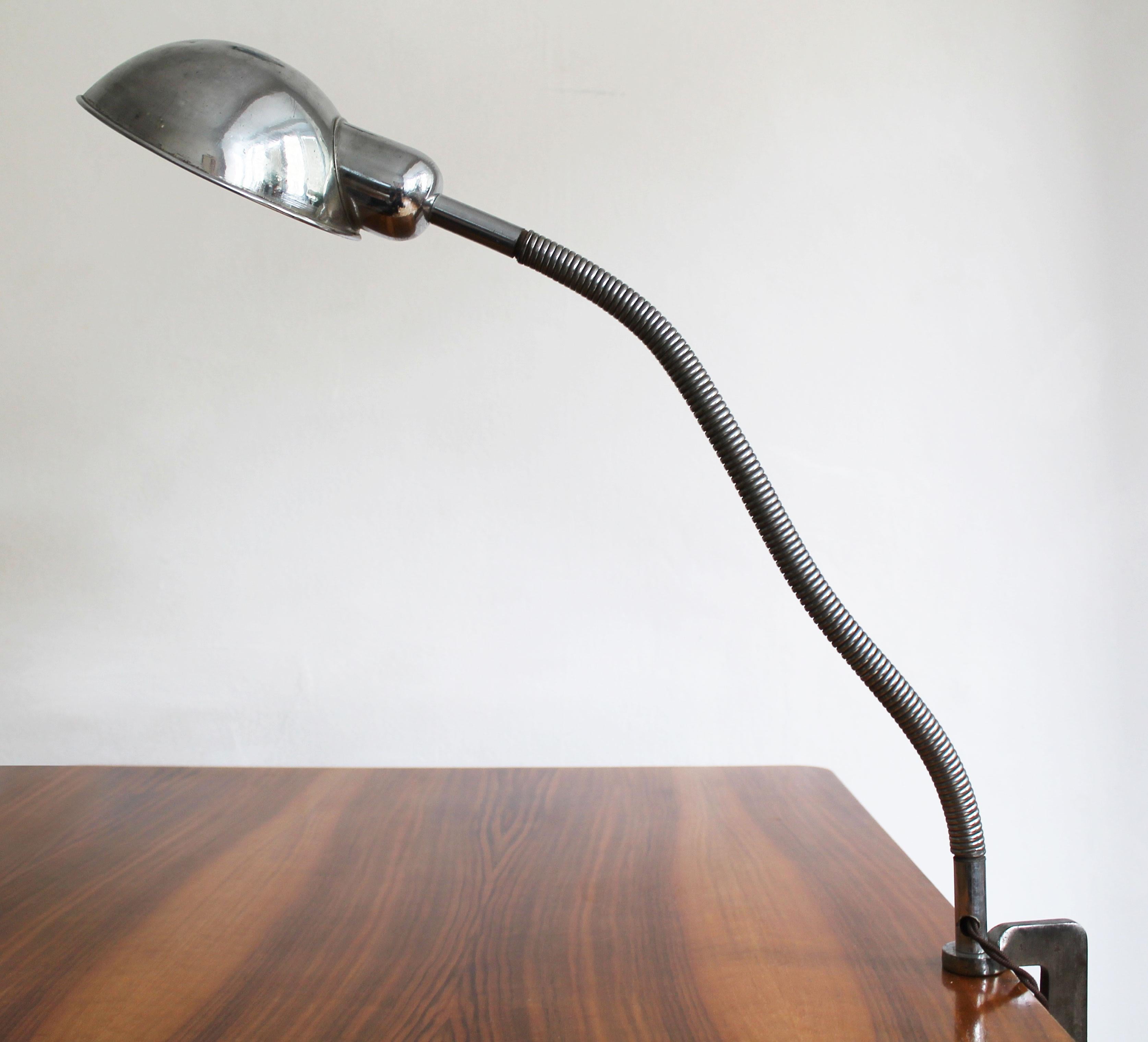 Pressed 1930's Modernist Desk Lamp For Sale