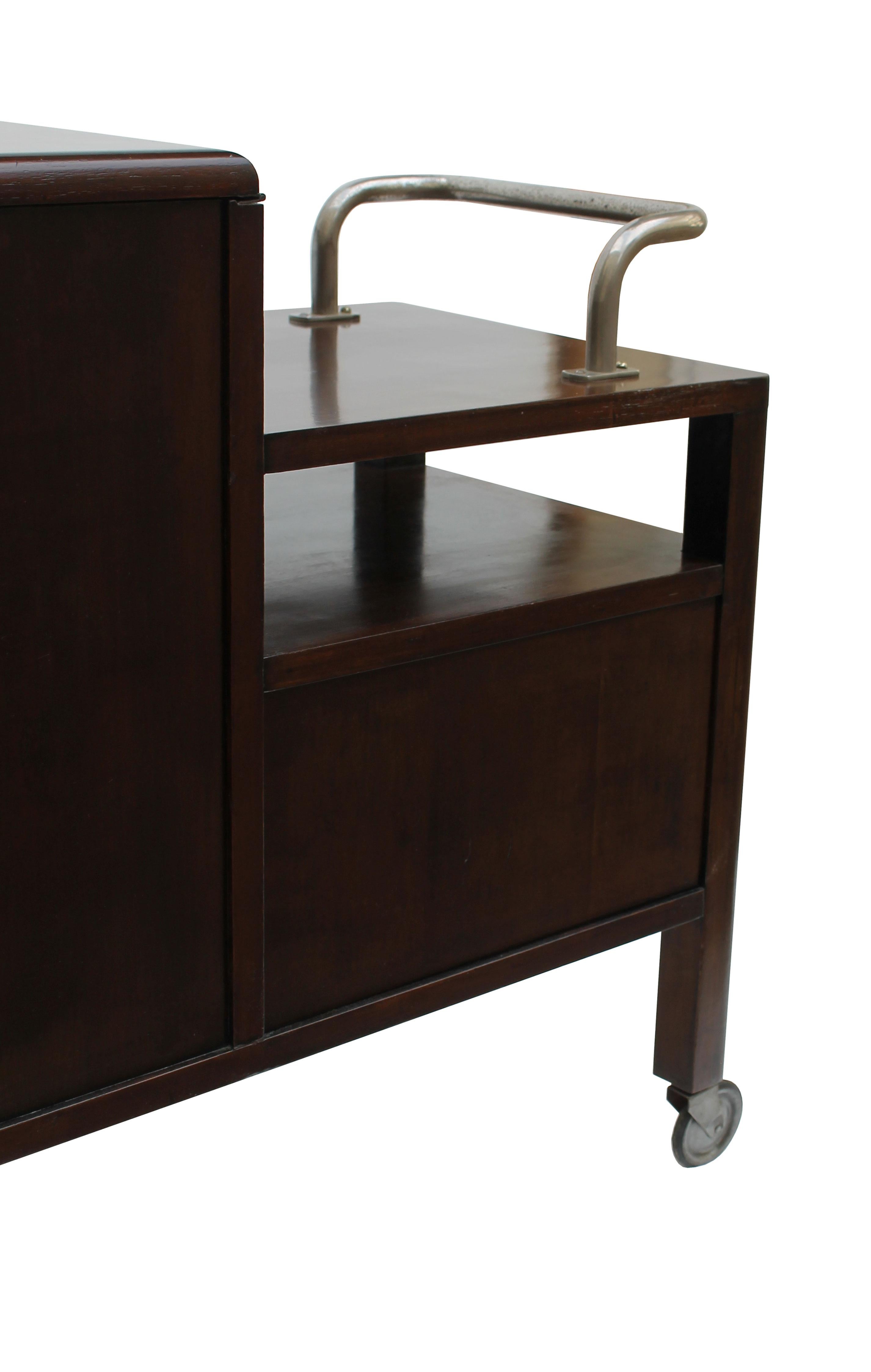 1930's Modernist Drink Cabinet Model D 625 by Thonet For Sale 2