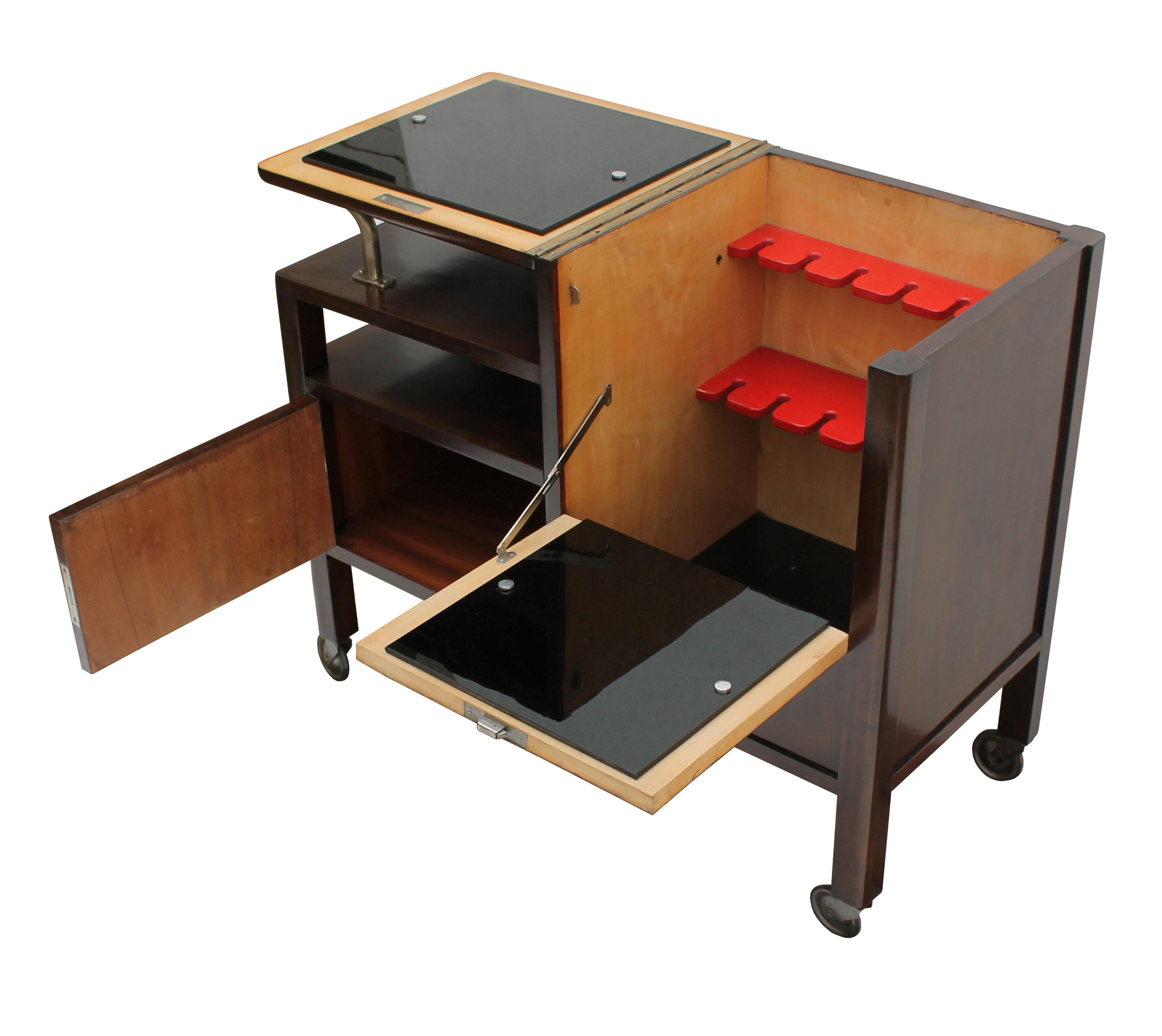 Czech 1930's Modernist Drink Cabinet Model D 625 by Thonet For Sale