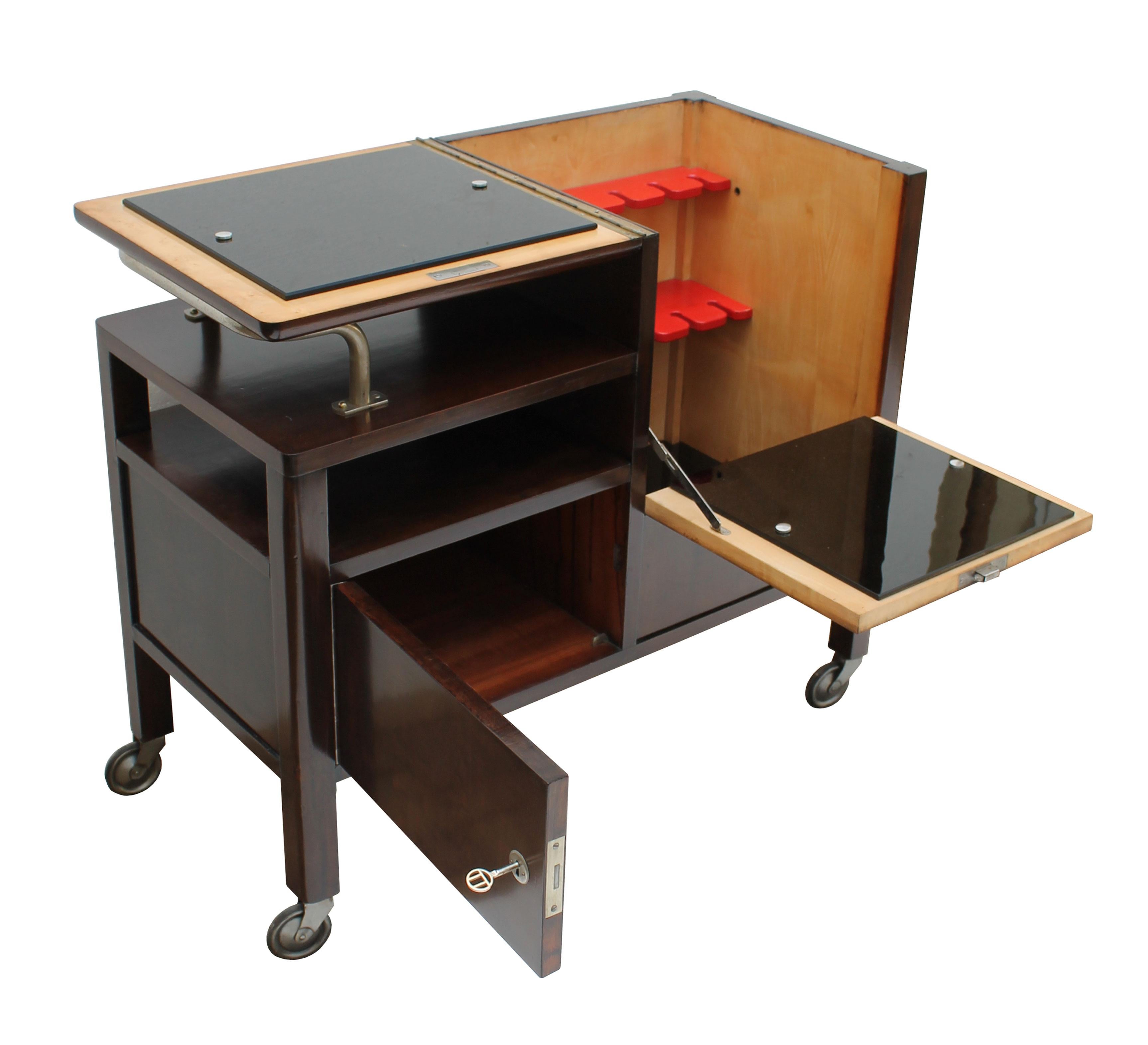 1930's Modernist Drink Cabinet Model D 625 by Thonet In Good Condition For Sale In Brno, CZ