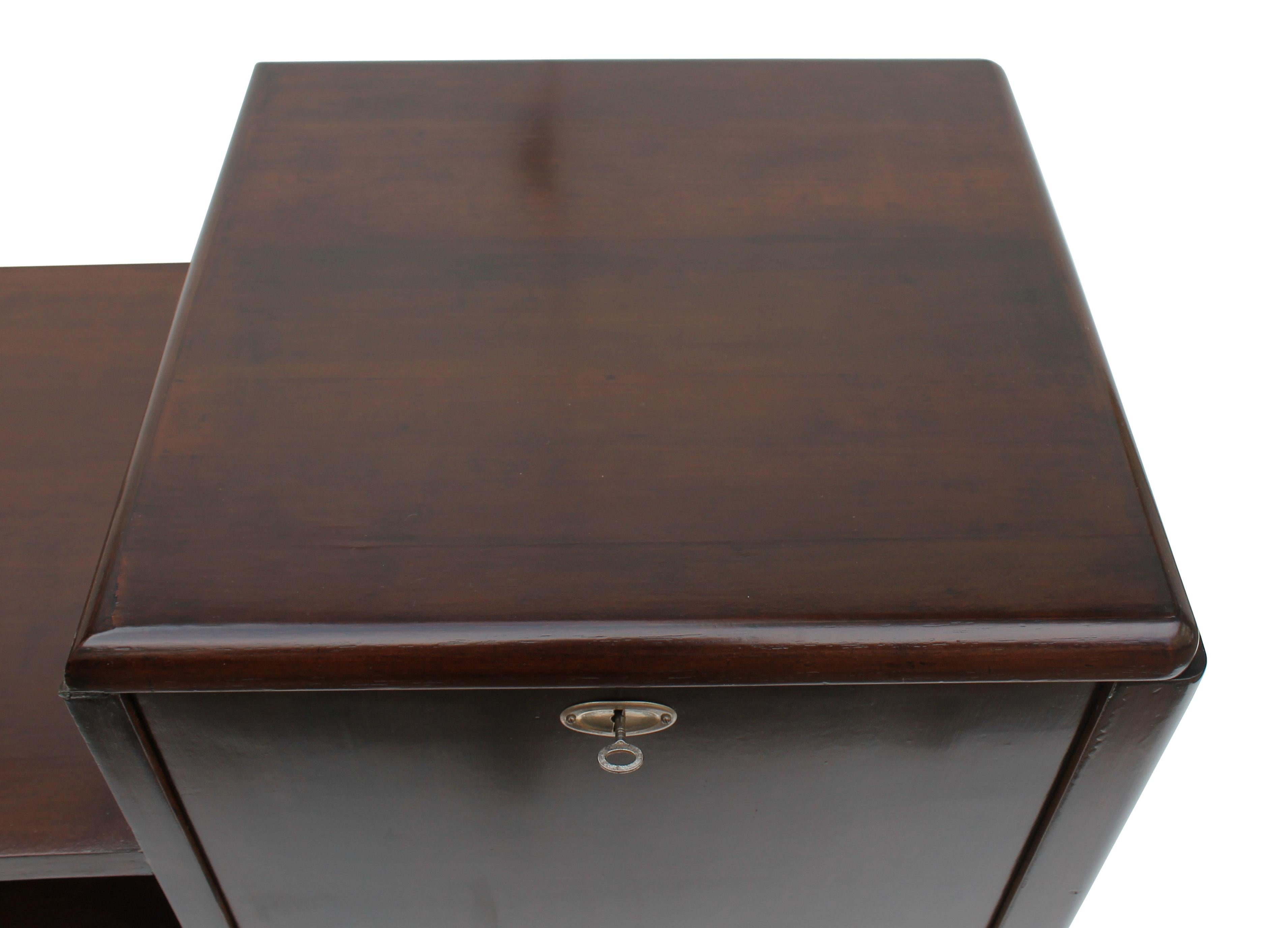 Steel 1930's Modernist Drink Cabinet Model D 625 by Thonet For Sale