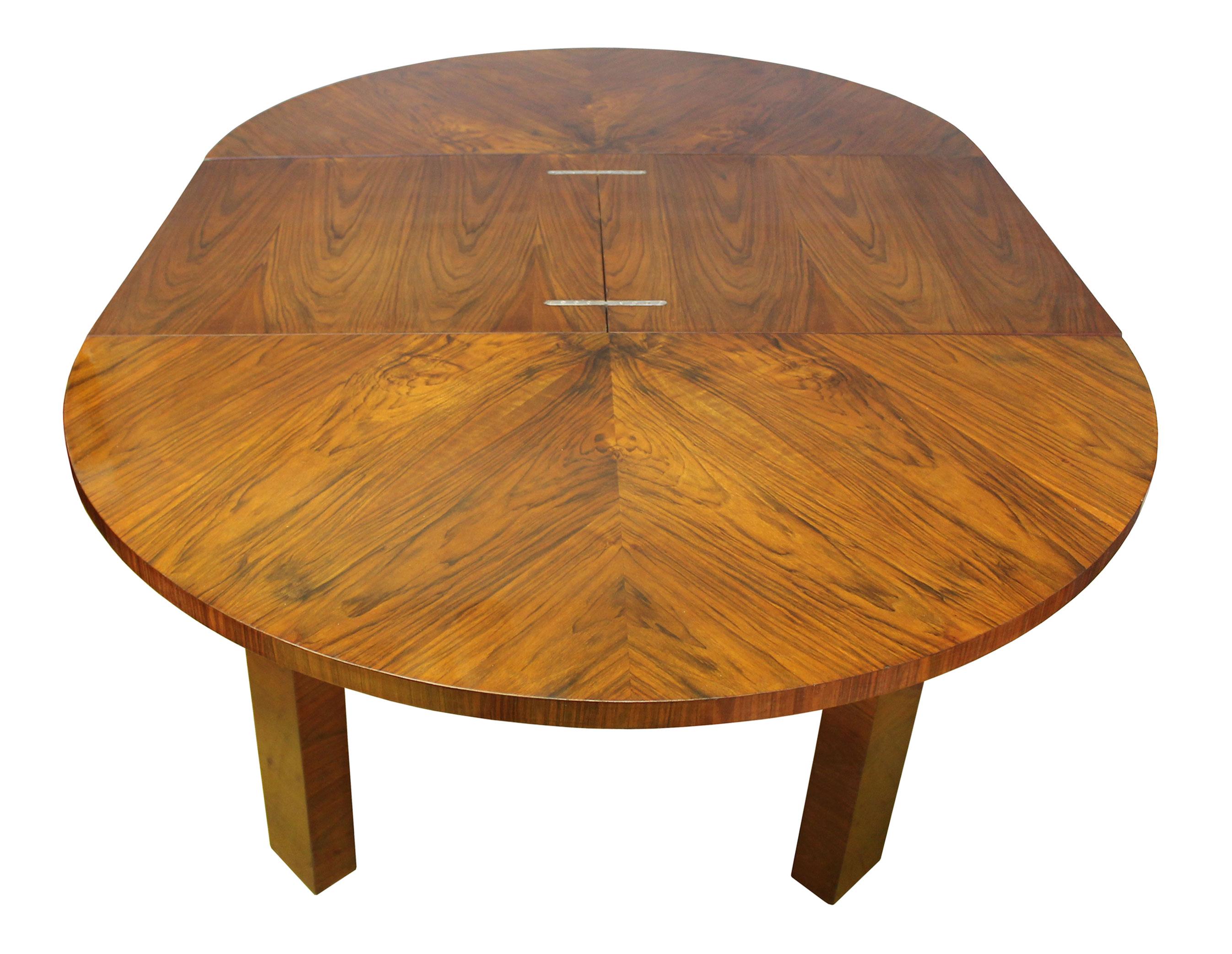 Lacquered 1930s Modernist Extendable Dining Table For Sale