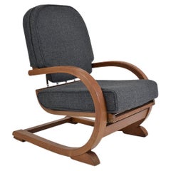 Fauteuil Famulus moderniste en bois de bouleau courbé des années 1930 par JP Hully, Angleterre