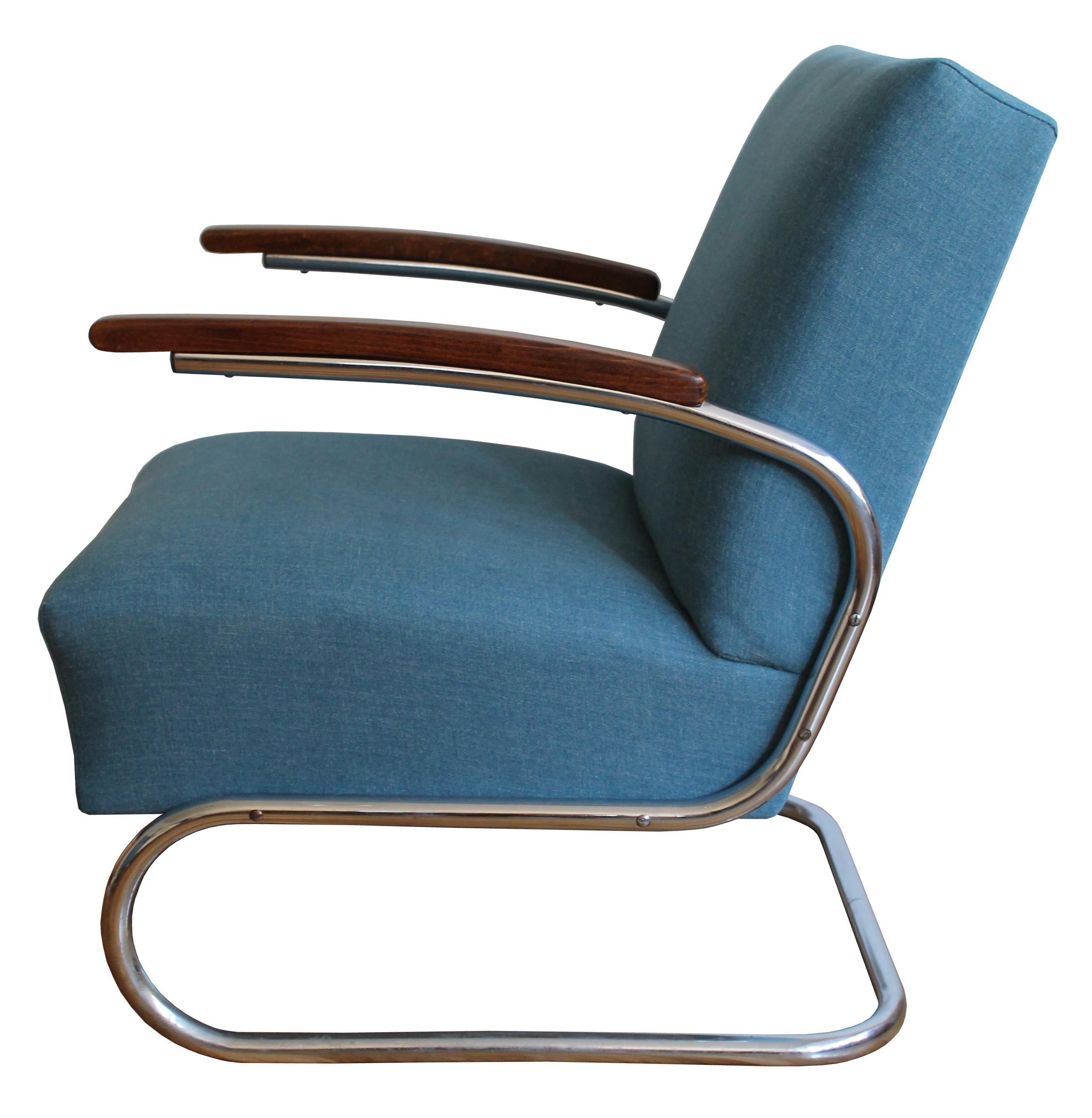Bauhaus 1930's Modernist Lounge Chair by Walter Schneider and Paul Hahn
