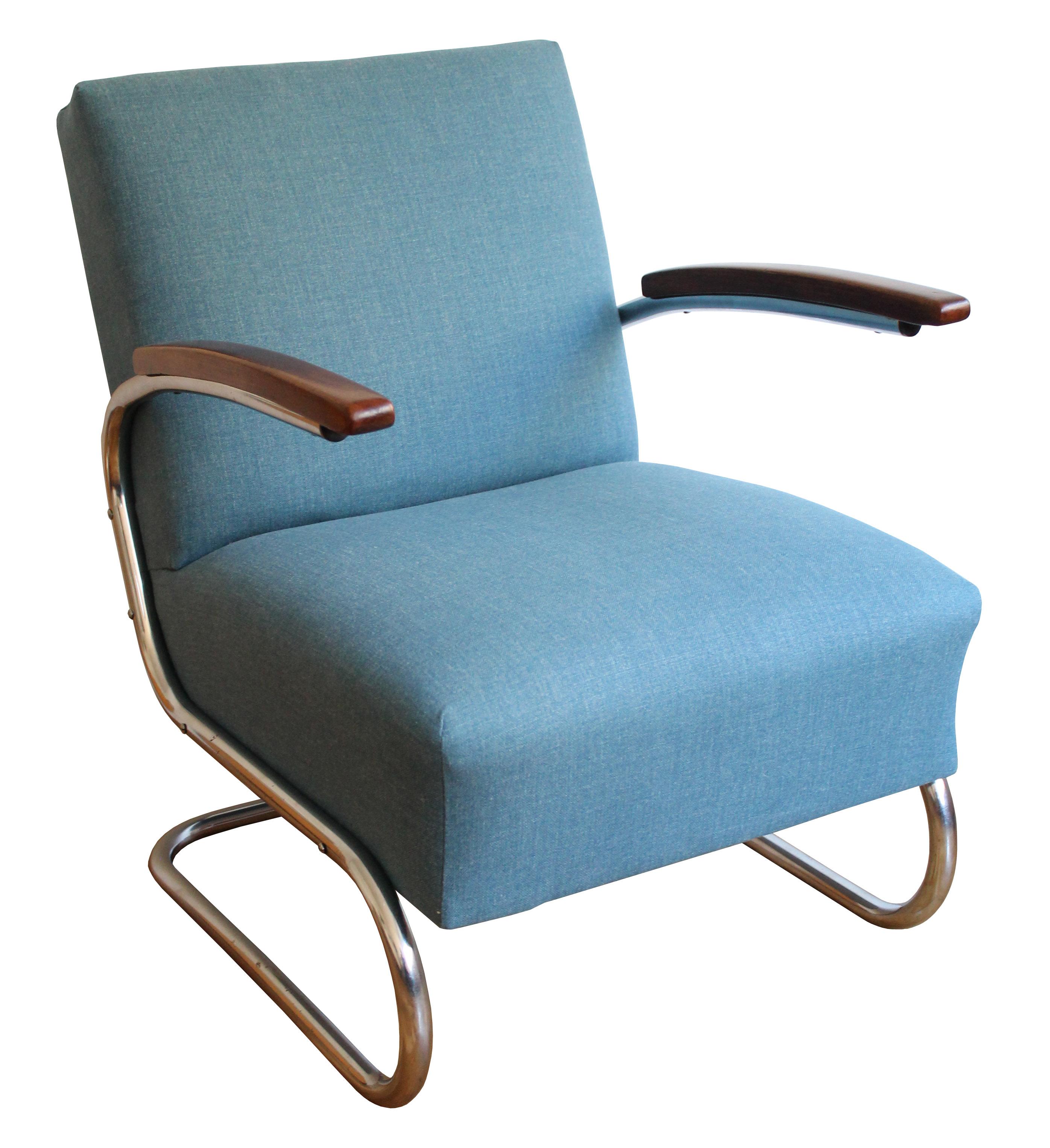 Mid-20th Century 1930's Modernist Lounge Chair by Walter Schneider and Paul Hahn