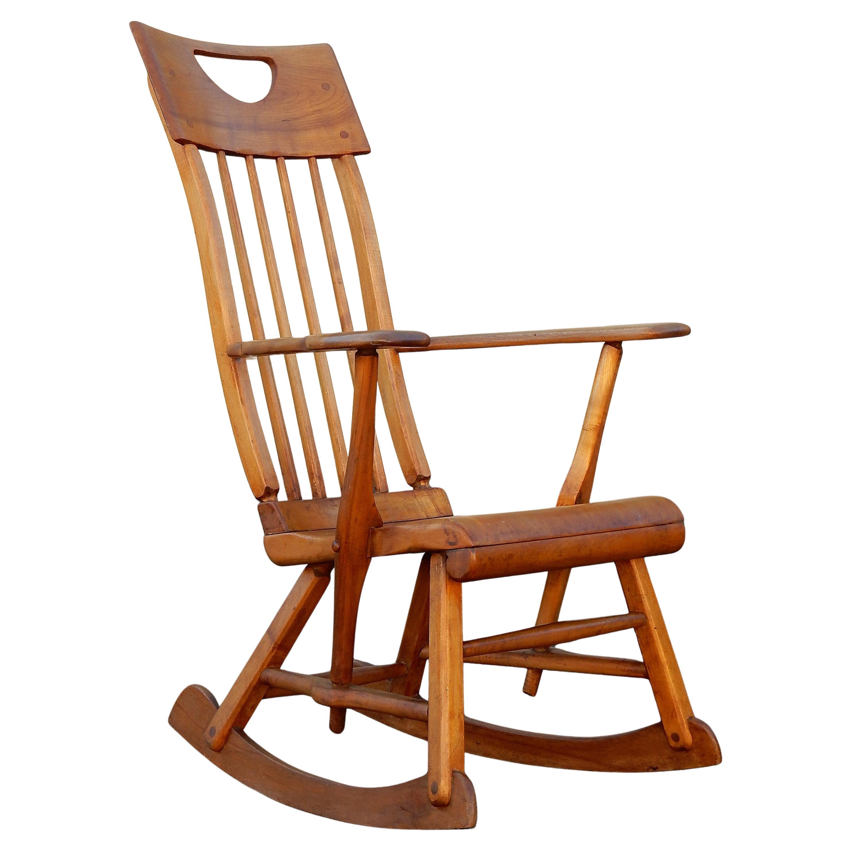1930's Modernist Rocking Lounge Chair by Scandinavian designer Herman De Vries (Moderne der Mitte des Jahrhunderts) im Angebot